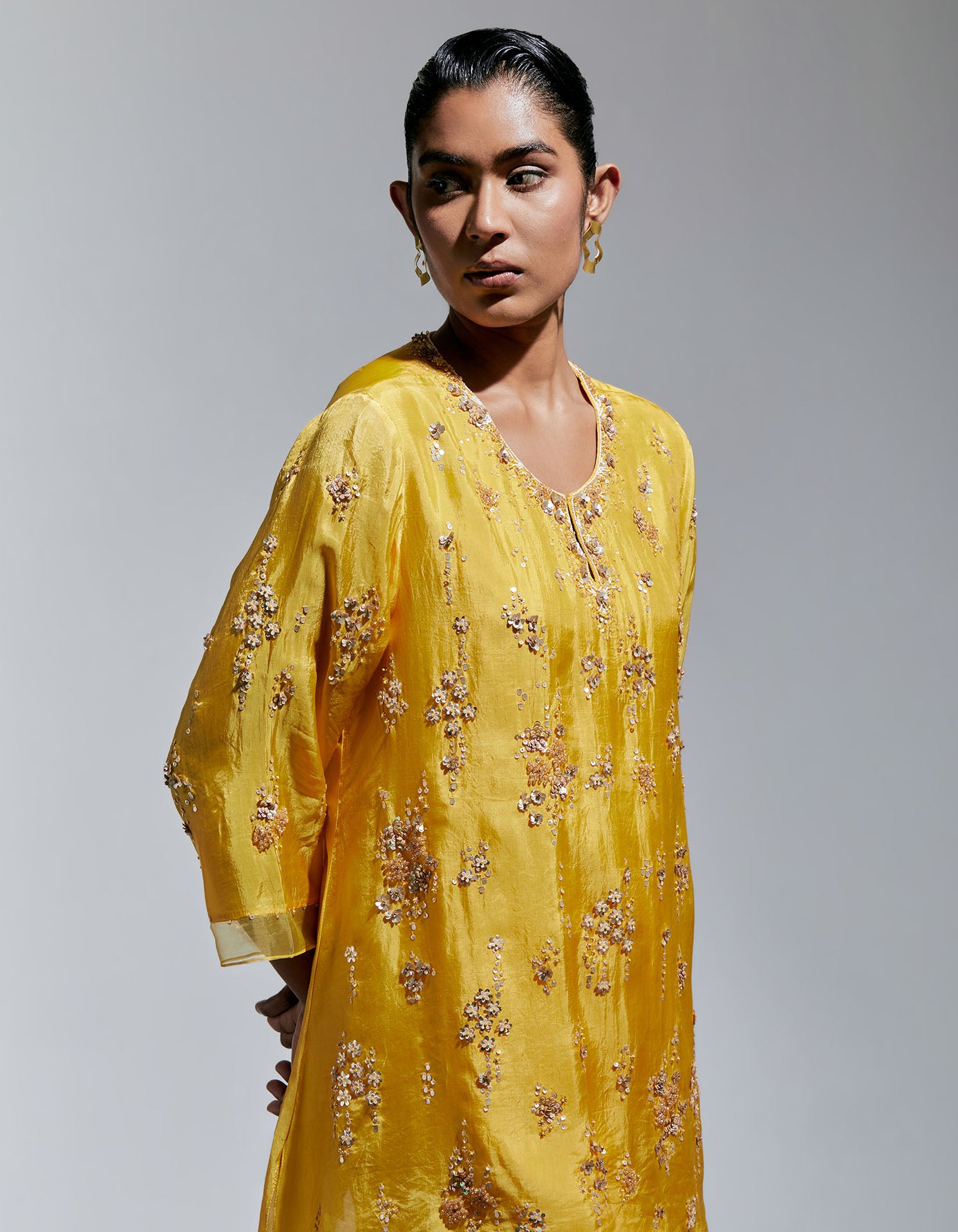 Amber Silk Sharara Set