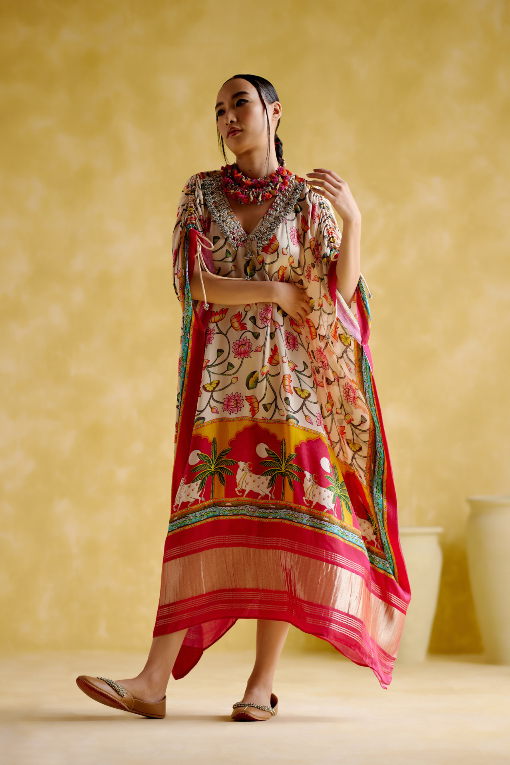 Linus- fushia printed kaftan