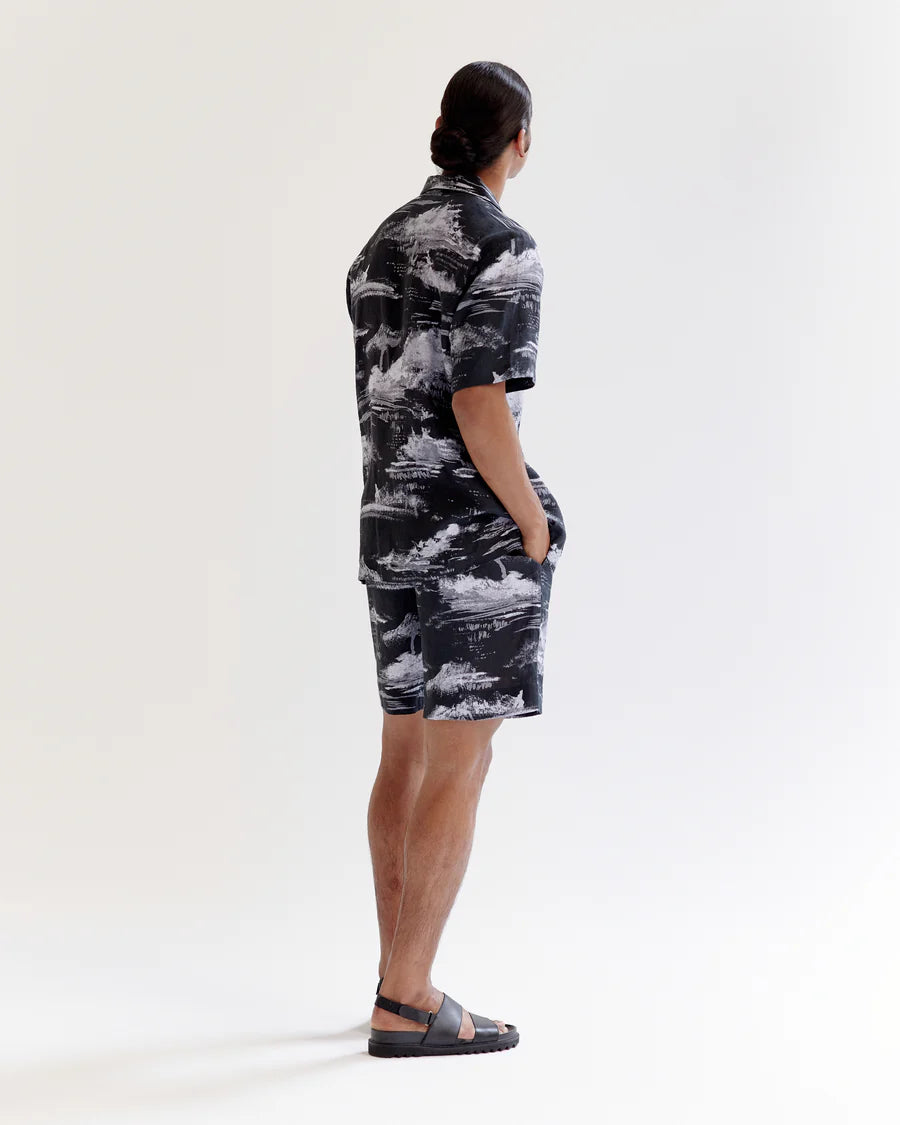 Arid Brush Stroke Linen Shirt