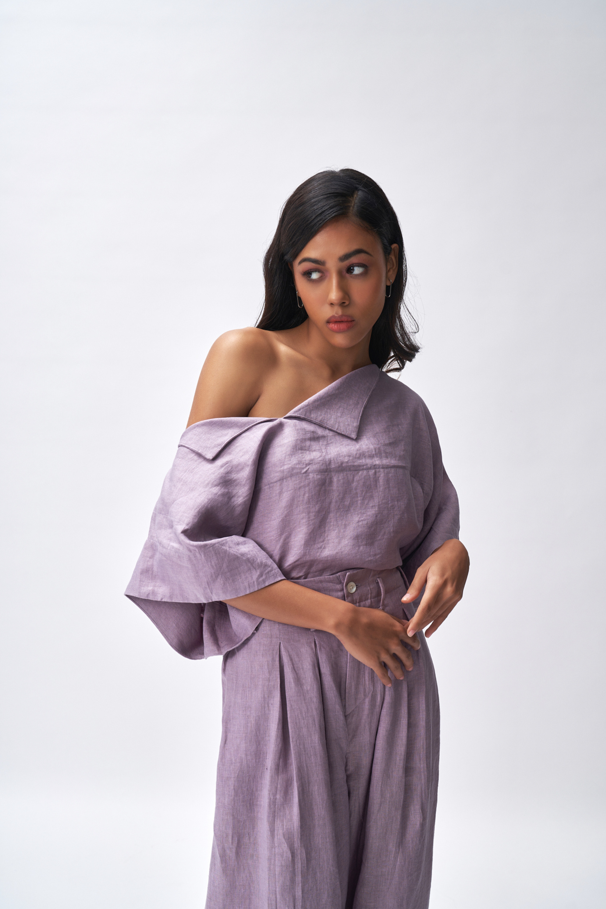 Linen Off-shoulder Top