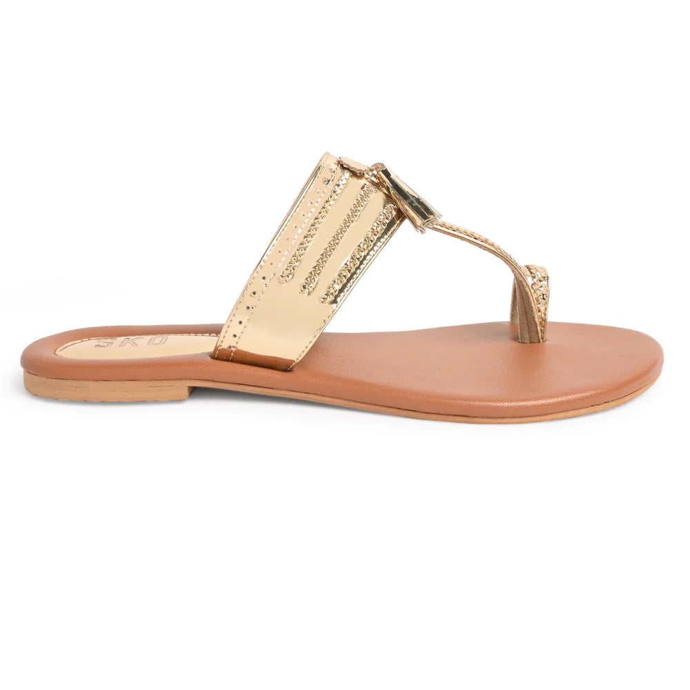 Reflective Gold Kolhapuri