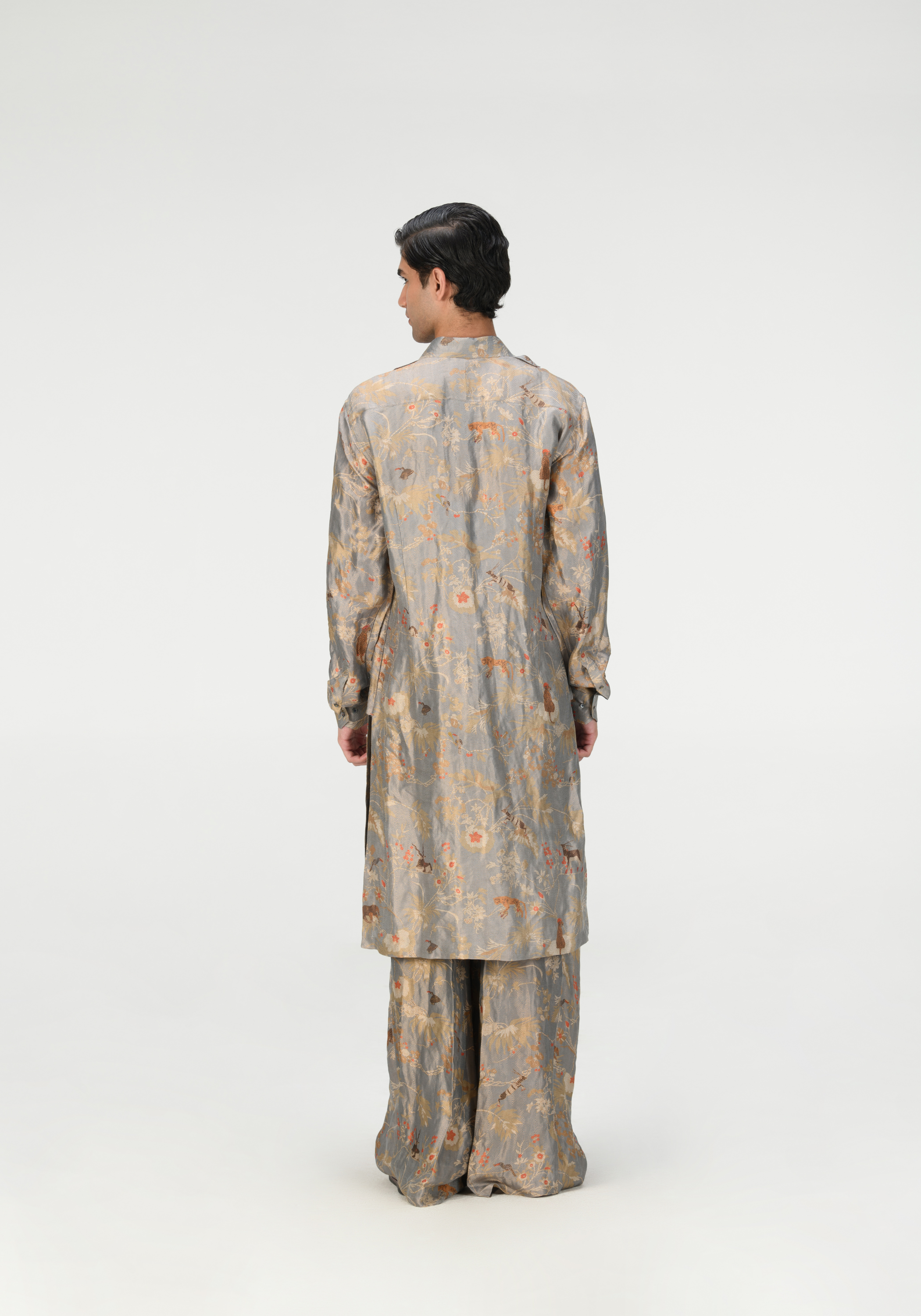 Rainforest Palazzo Mcloud Silk Brocade Zig Zag