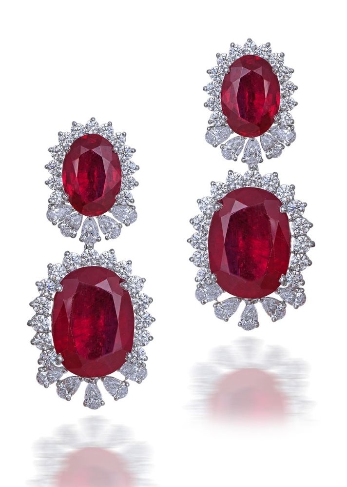 Bridal Earrings In White Swarovski Zirconia