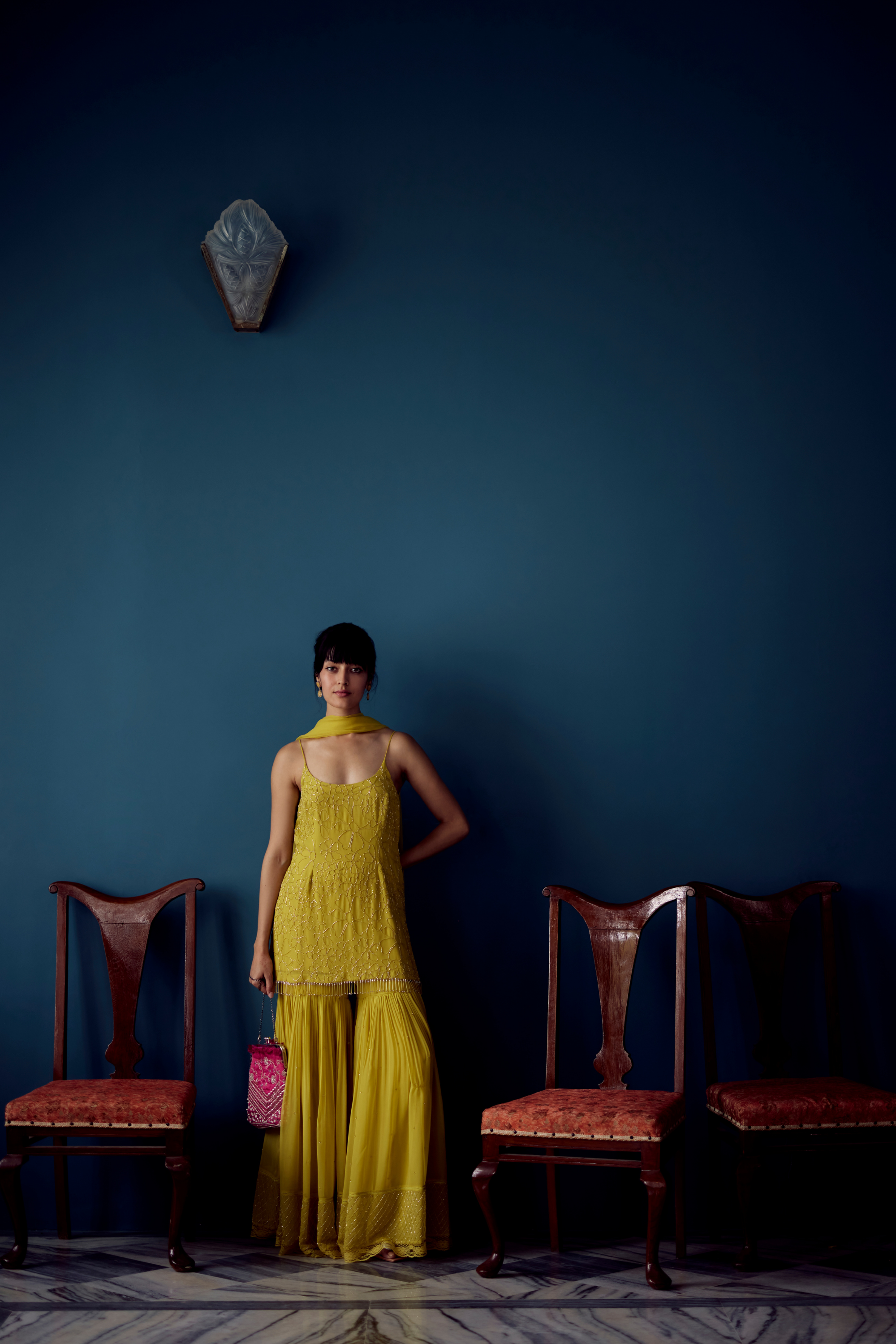 Lime Green Sharara Set