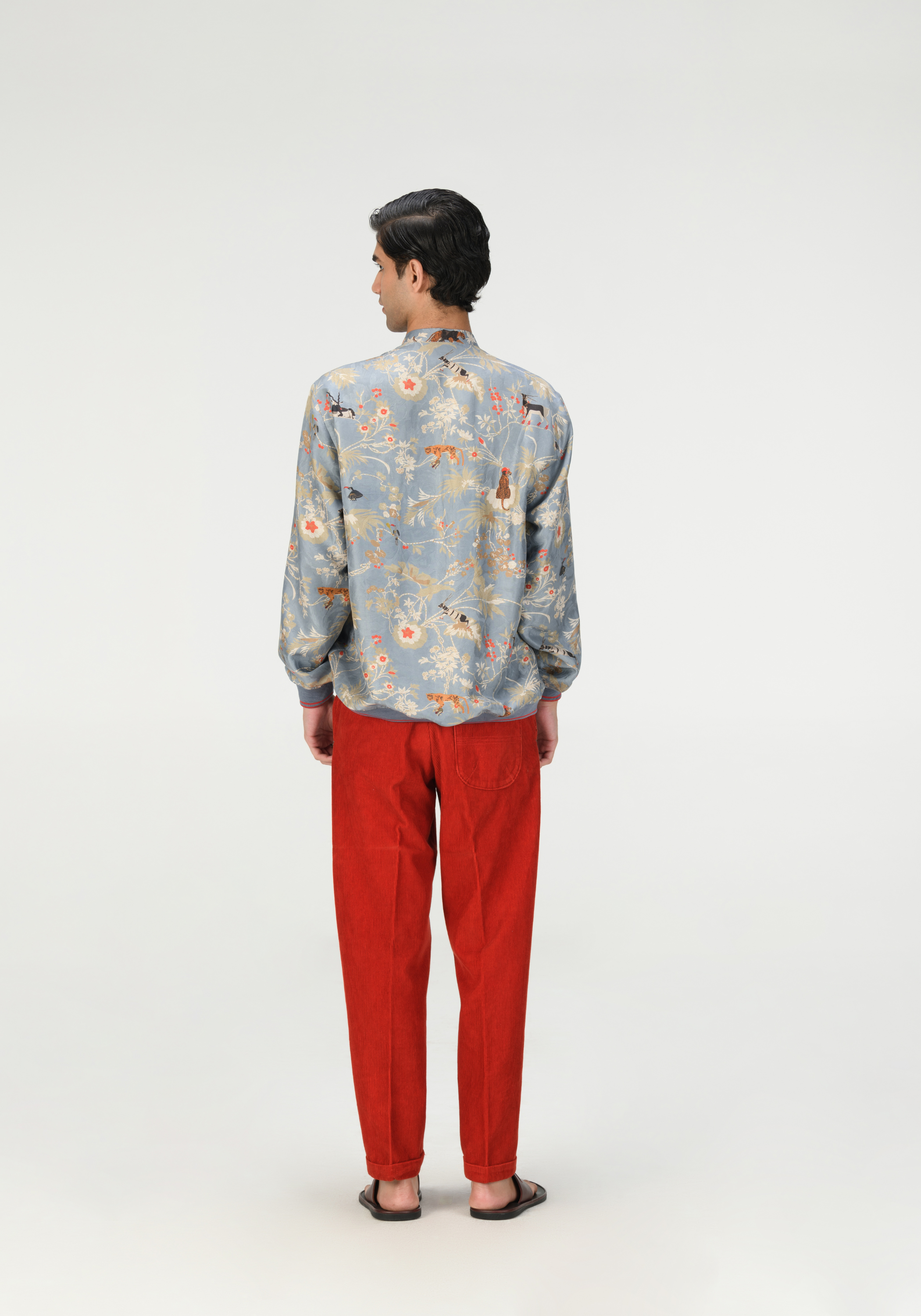 Rainforest Janbaaz Bomber Jacket Mcloud Silk Damask