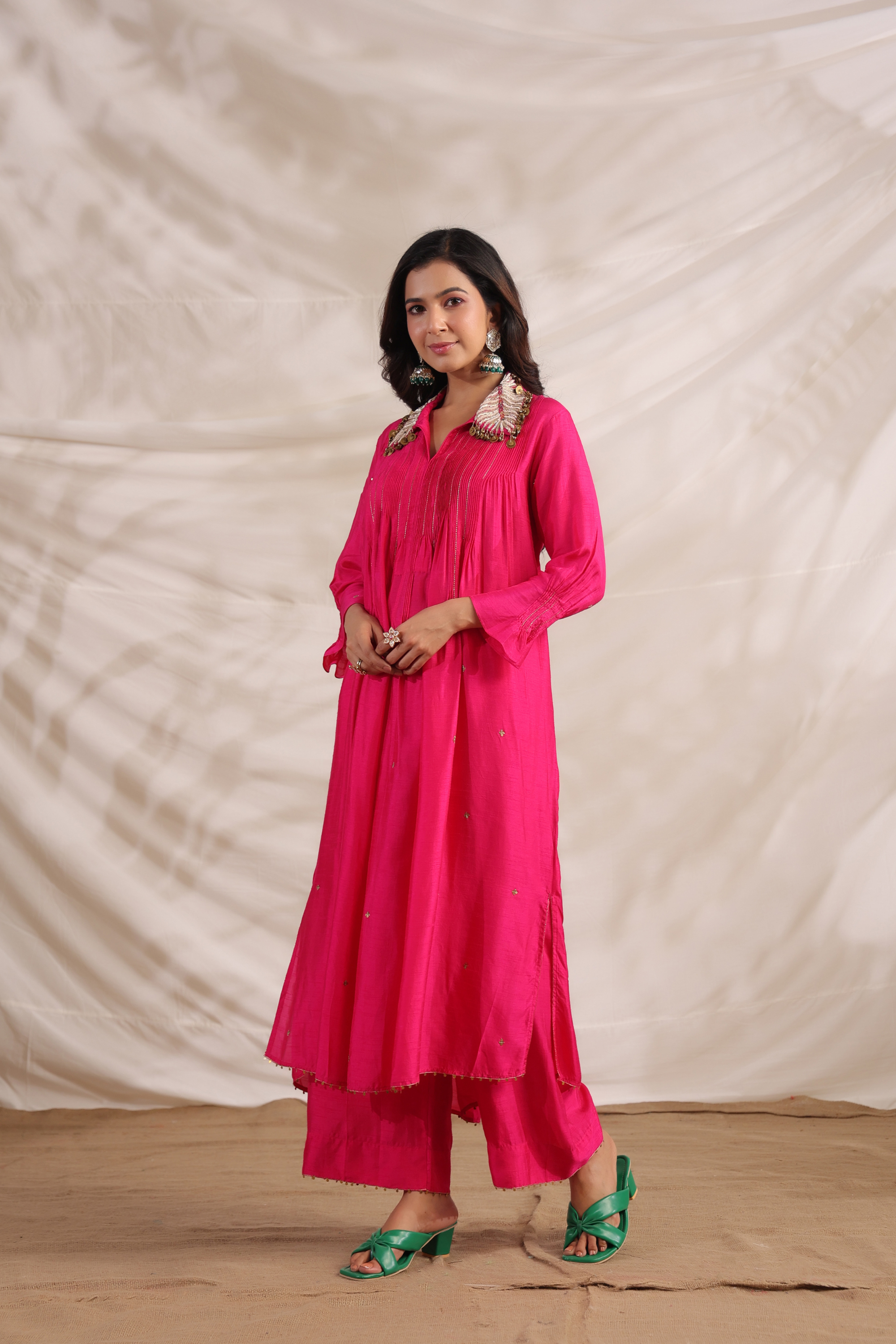 Pankh Pintuck Embroidered Kurta Set