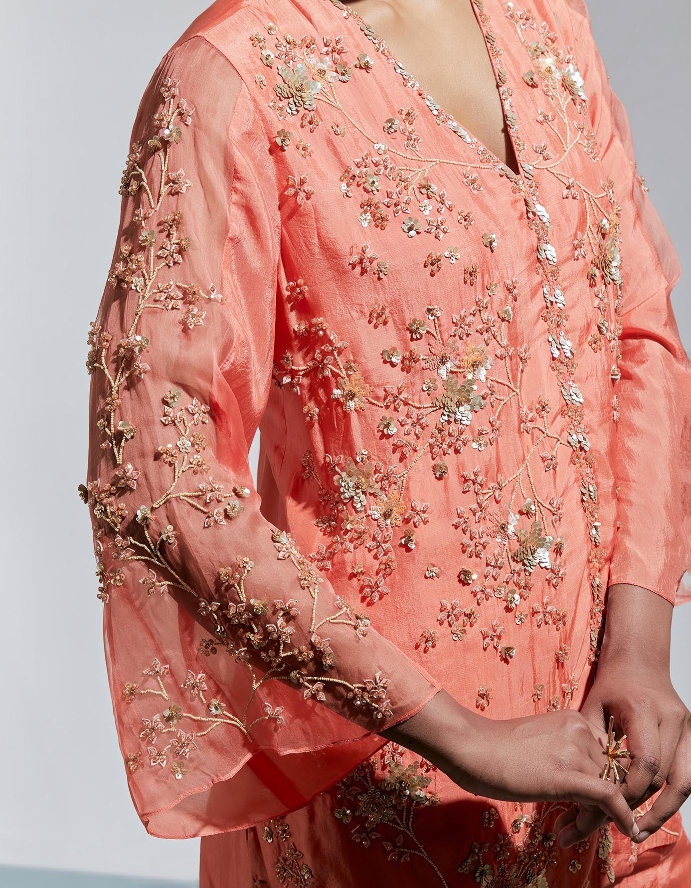 Vermillion Sharara Set