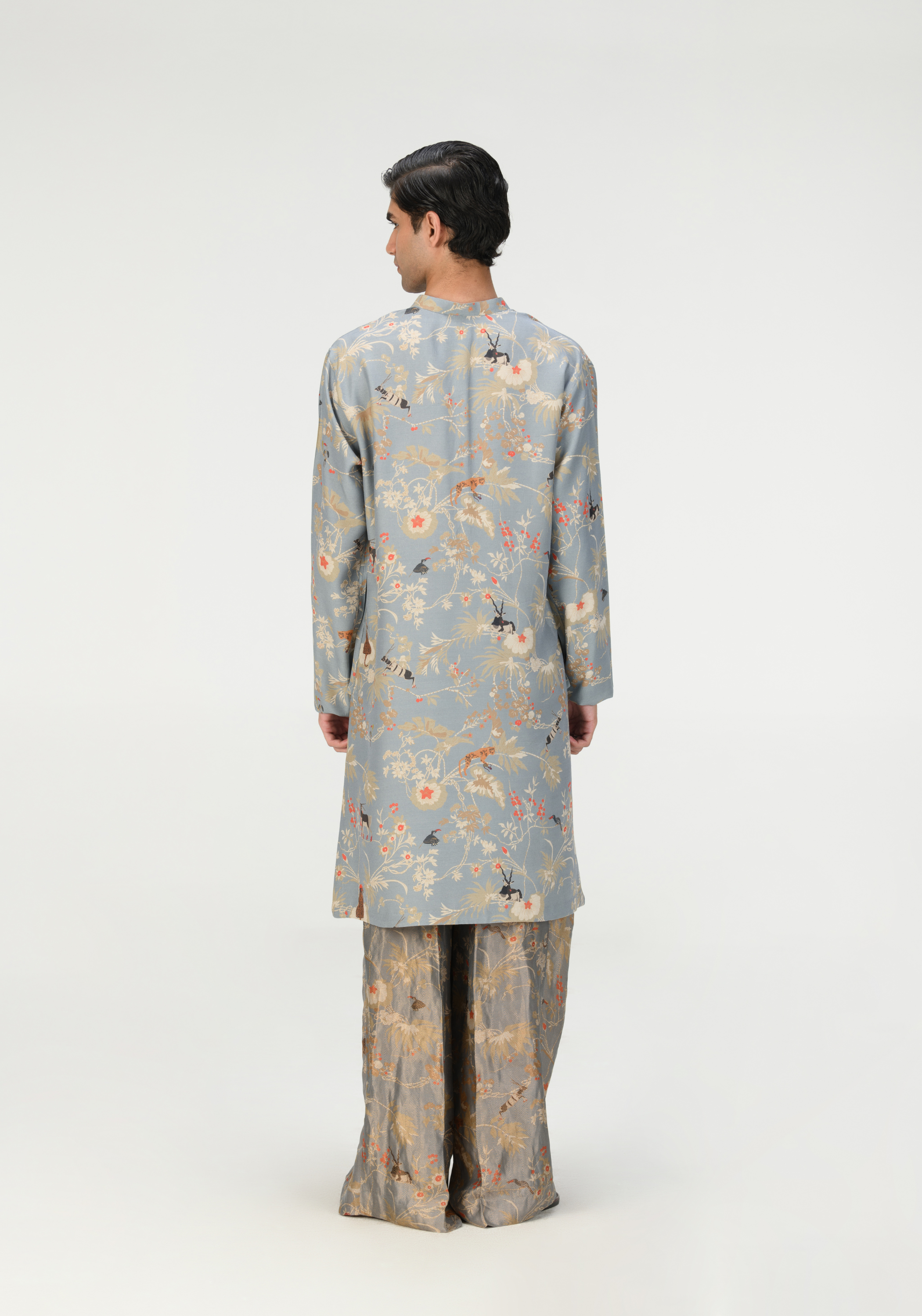 Rainforest Chhote Miyan Kurta (Raw Edge) Mcloud Linen