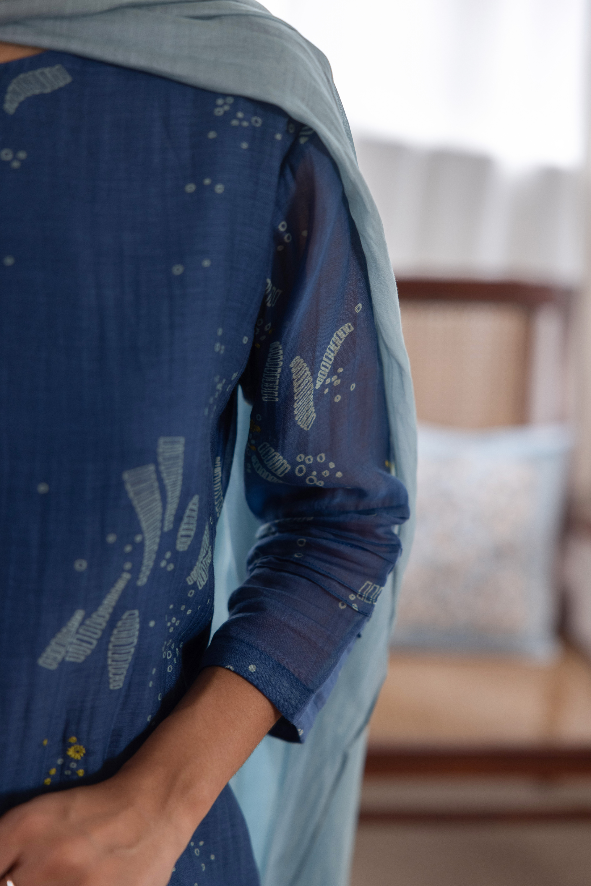 Ink Ombre Printed Kurta Set