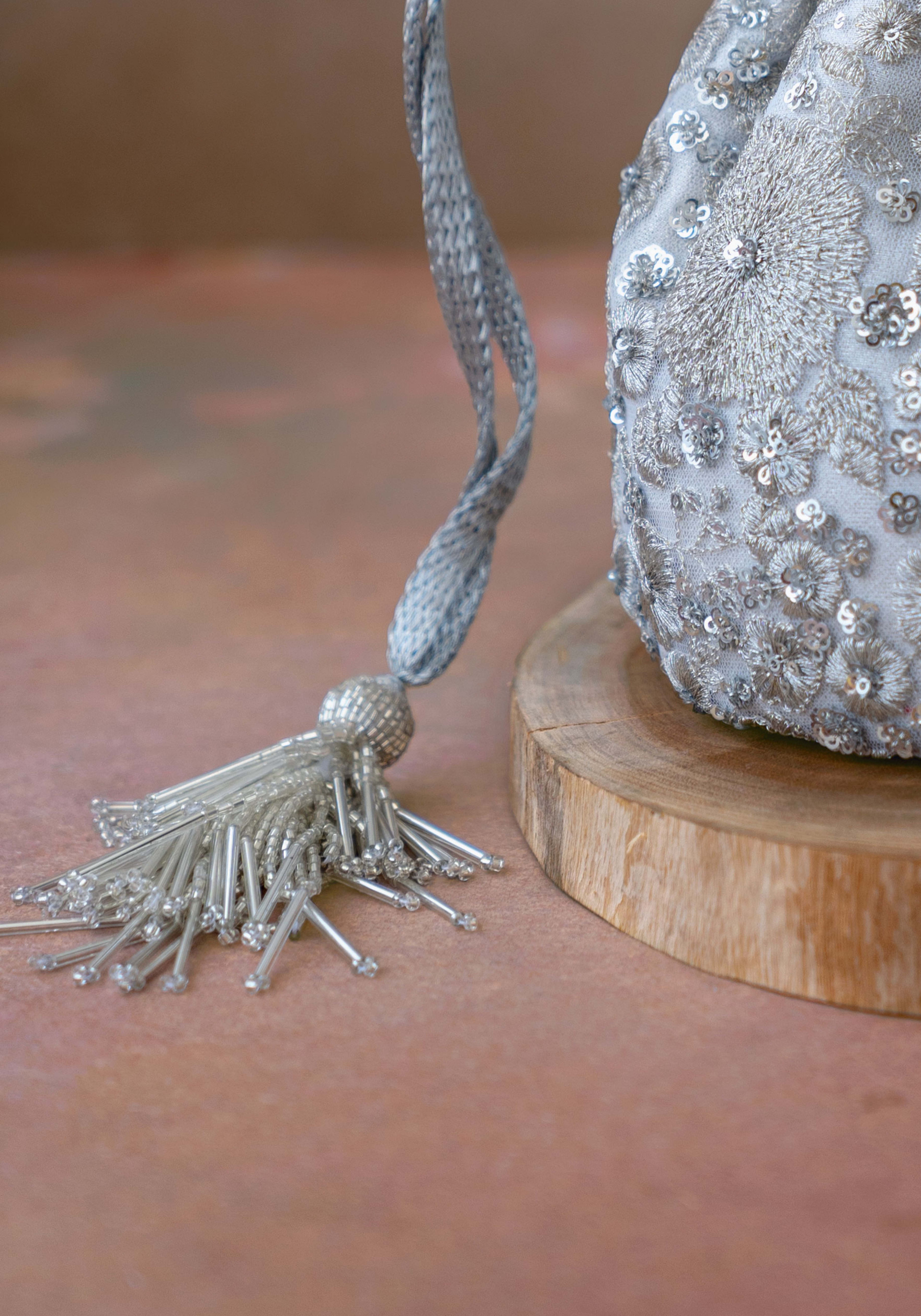 Bella Silver Potli Bag