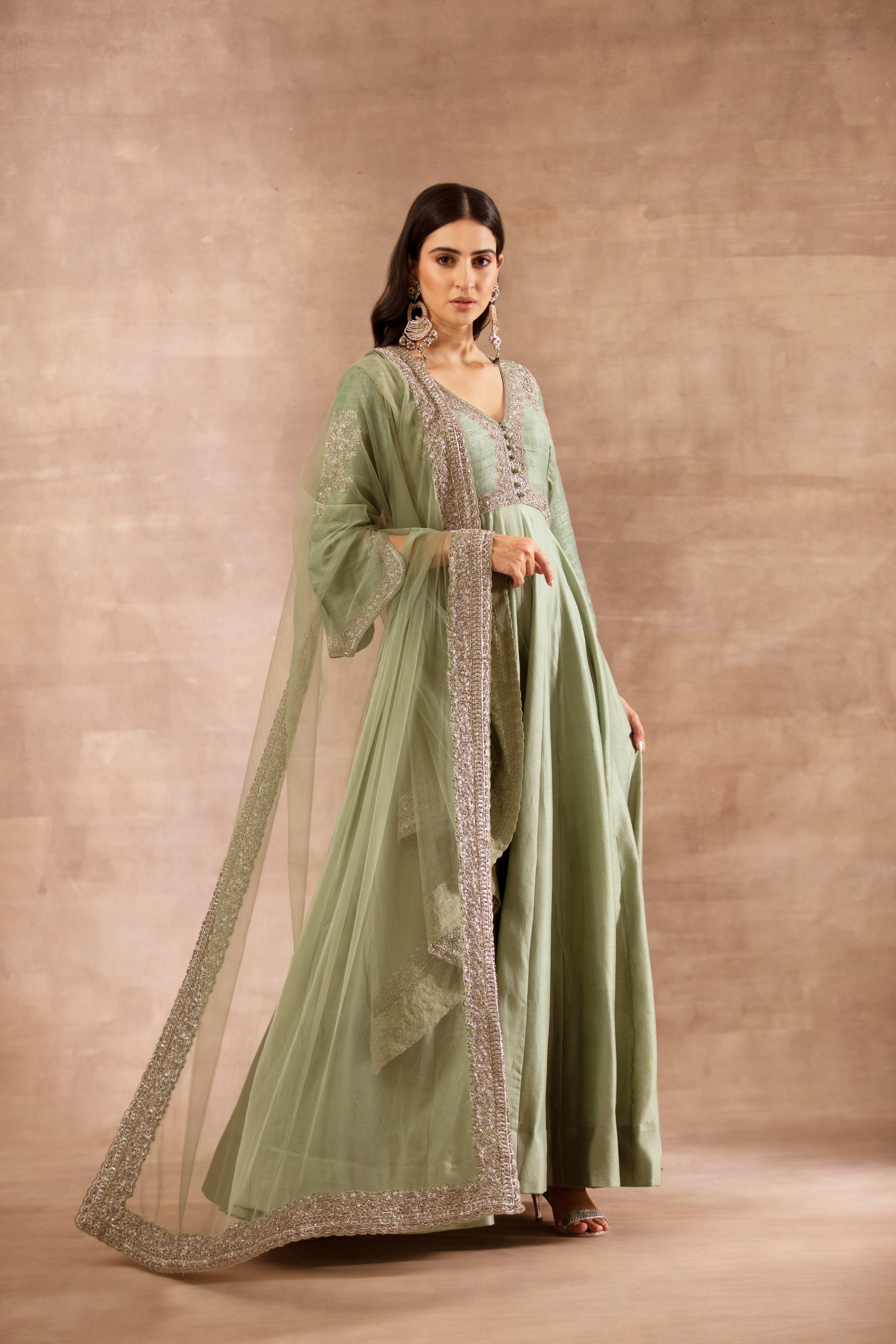 Mint Green Anarkali Set