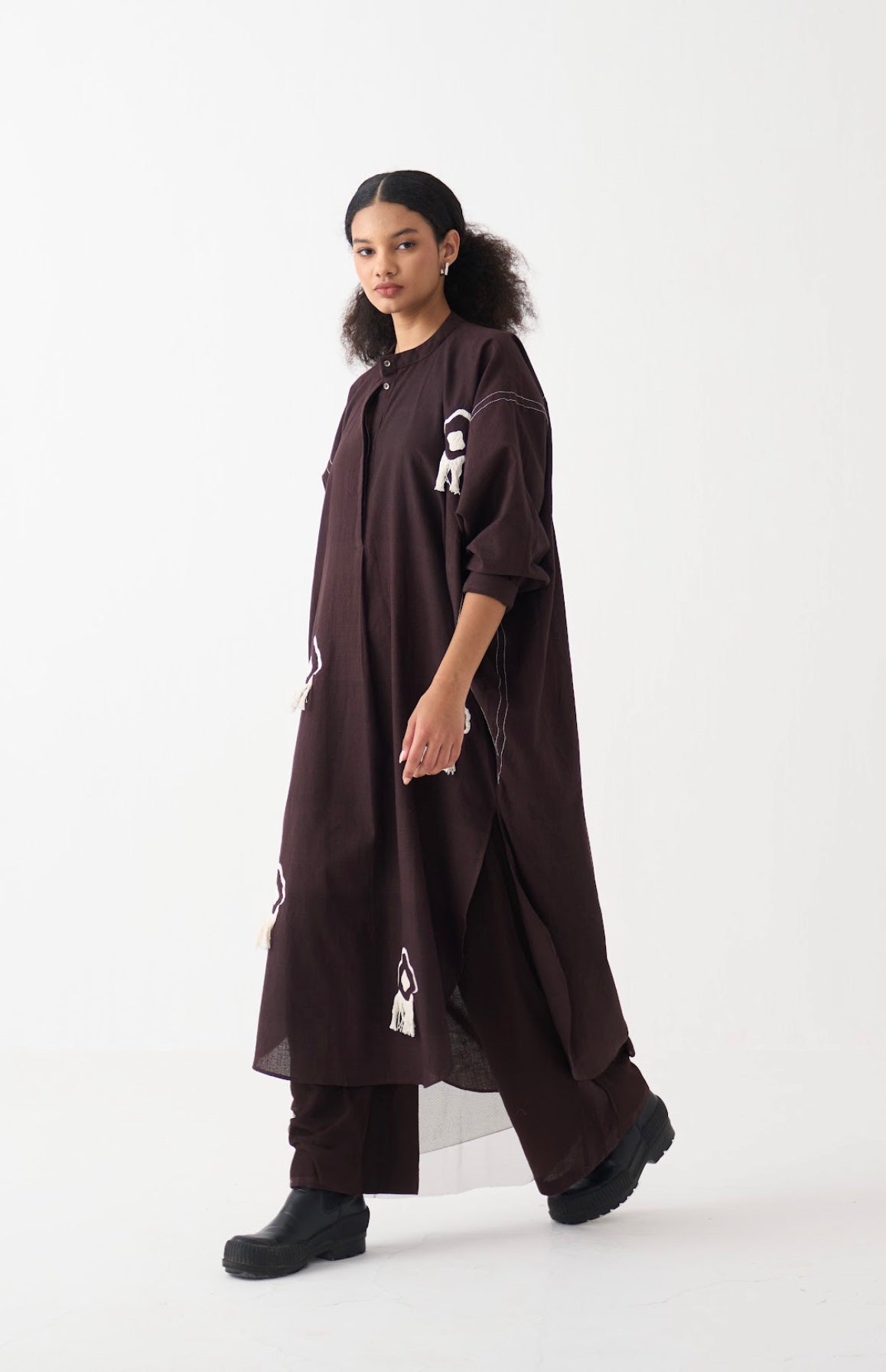 Fringe Bat Sleeve Shirt Co-ord (set Of 2)