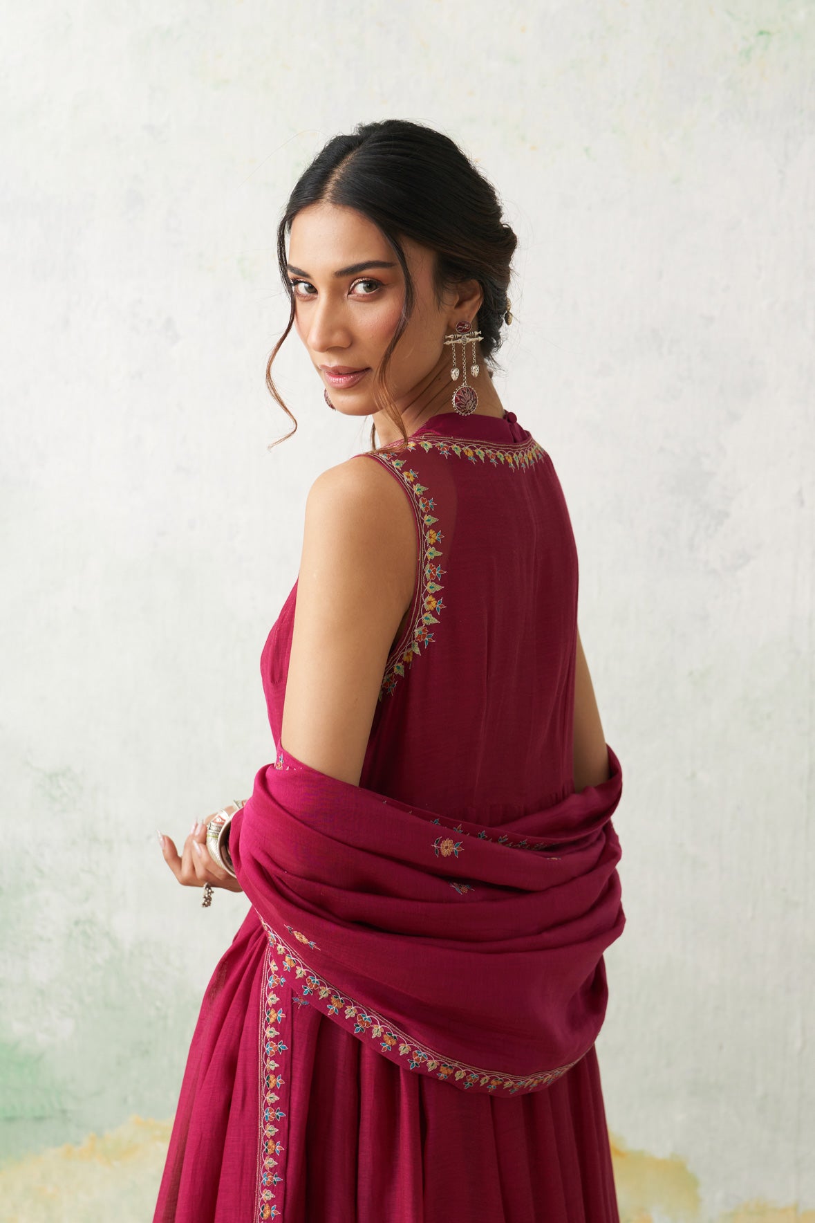 Hot Pink Anarkali Set