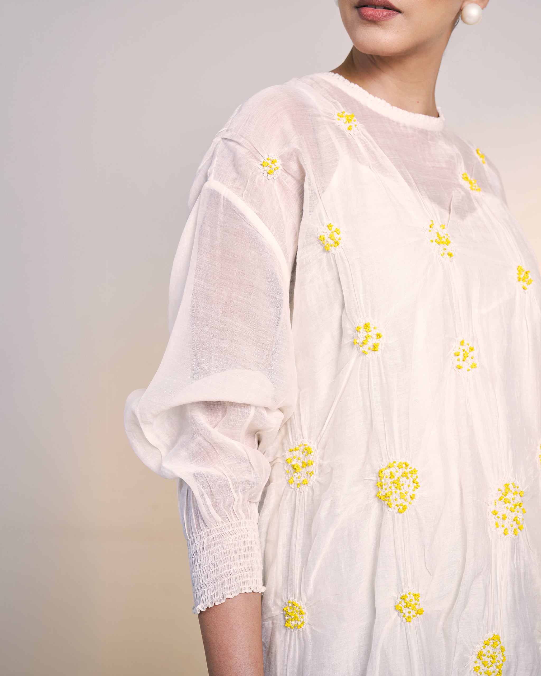 Off White Beam Dress