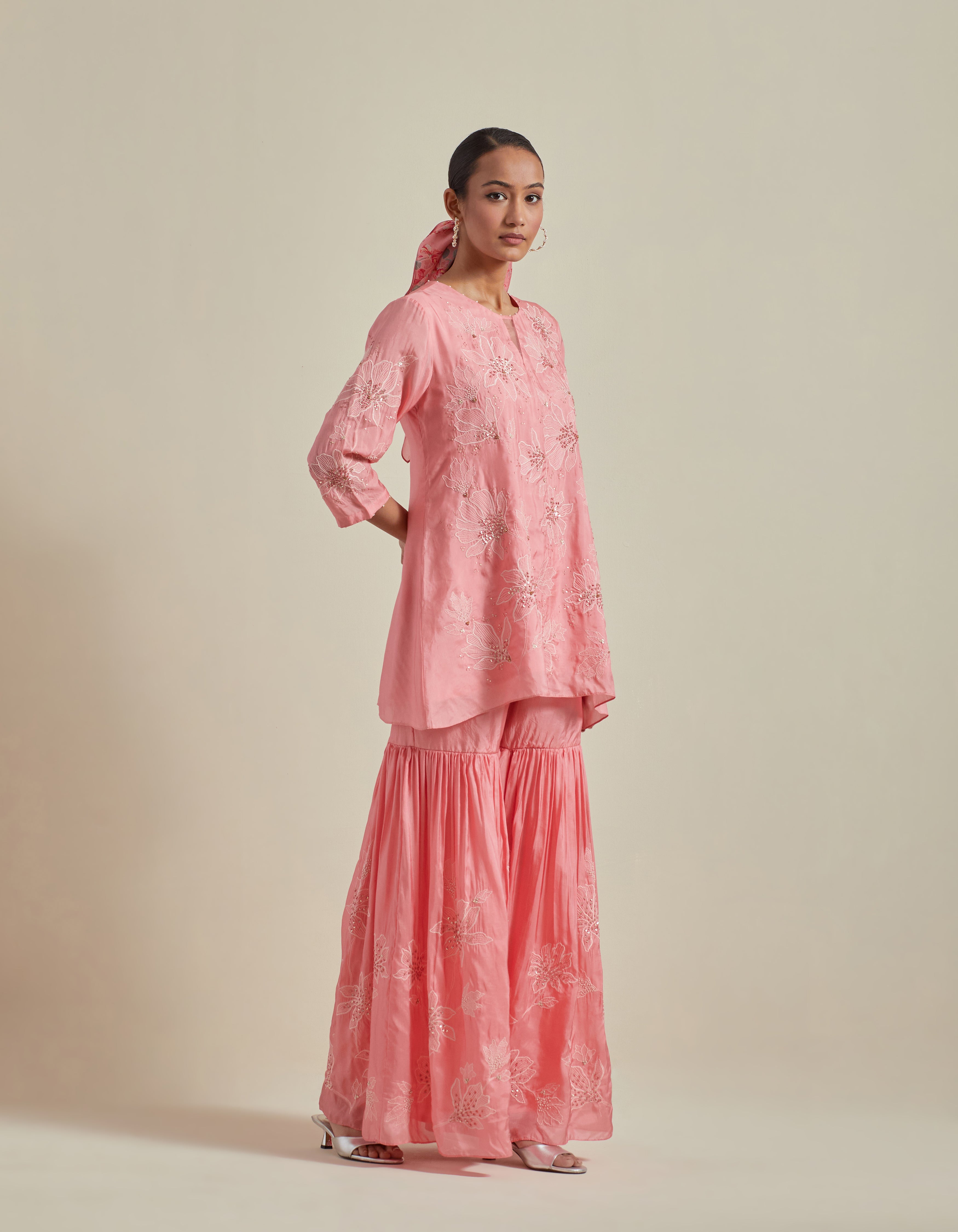 Pink Sharara Set