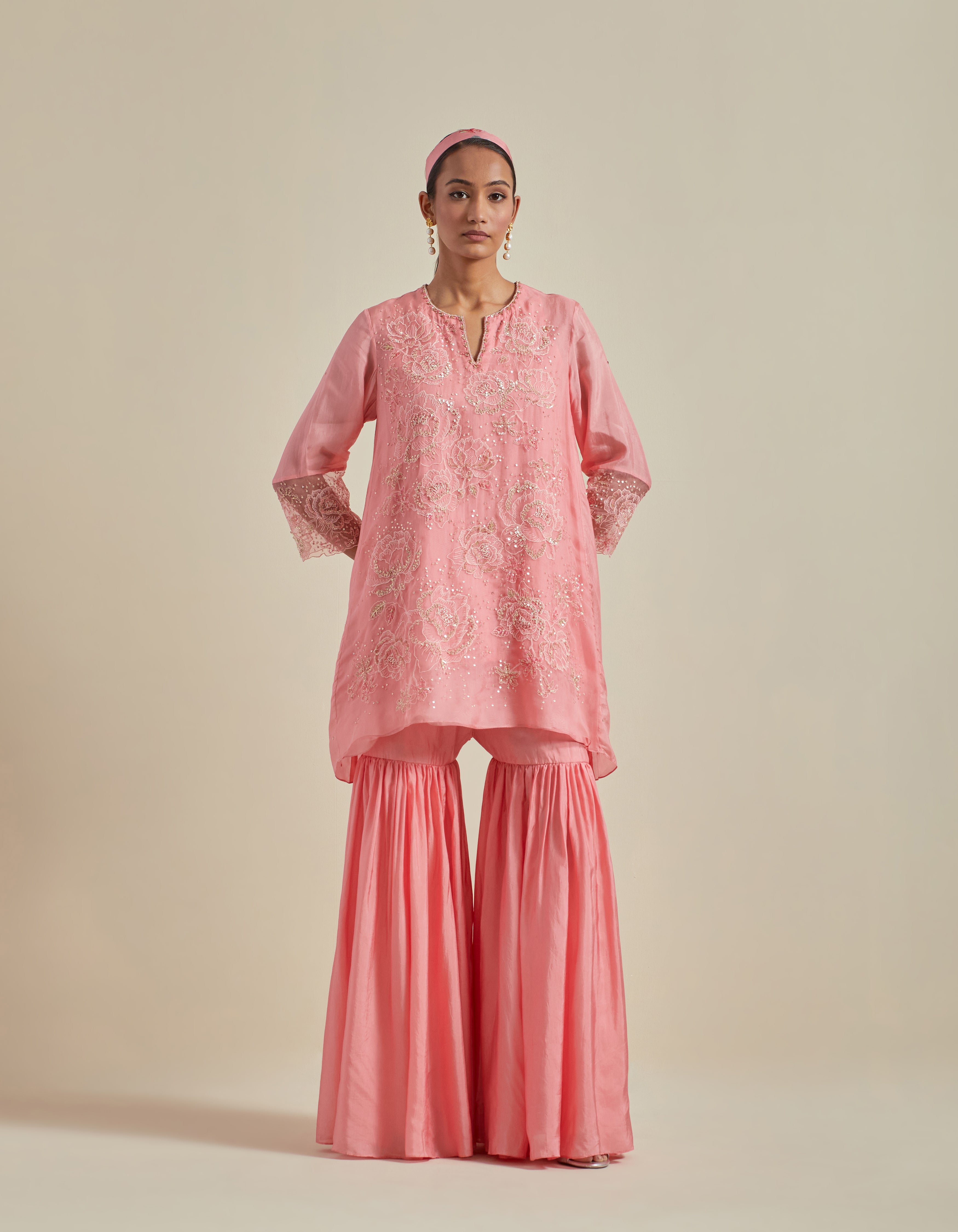 Pink Sharara Set