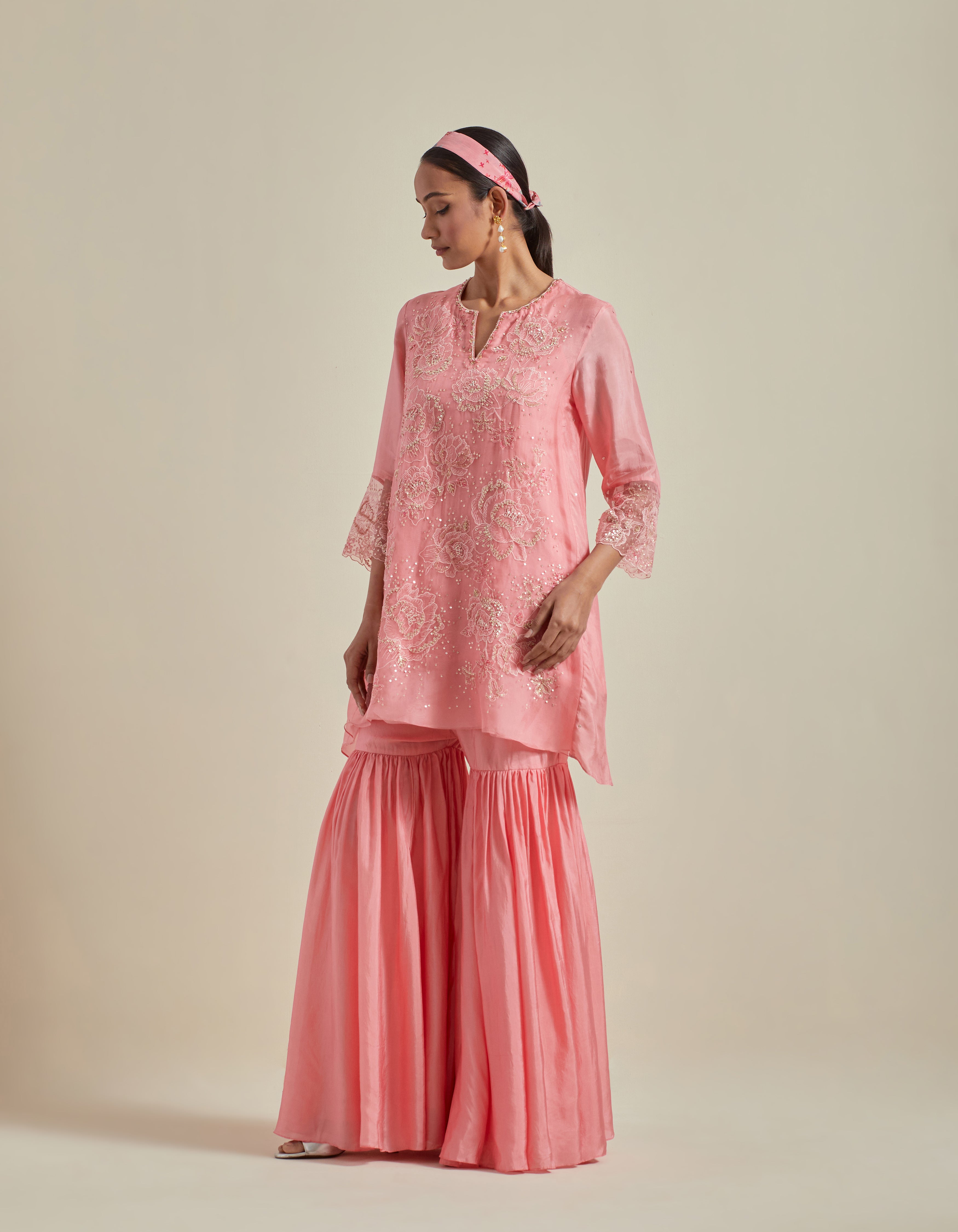 Pink Sharara Set