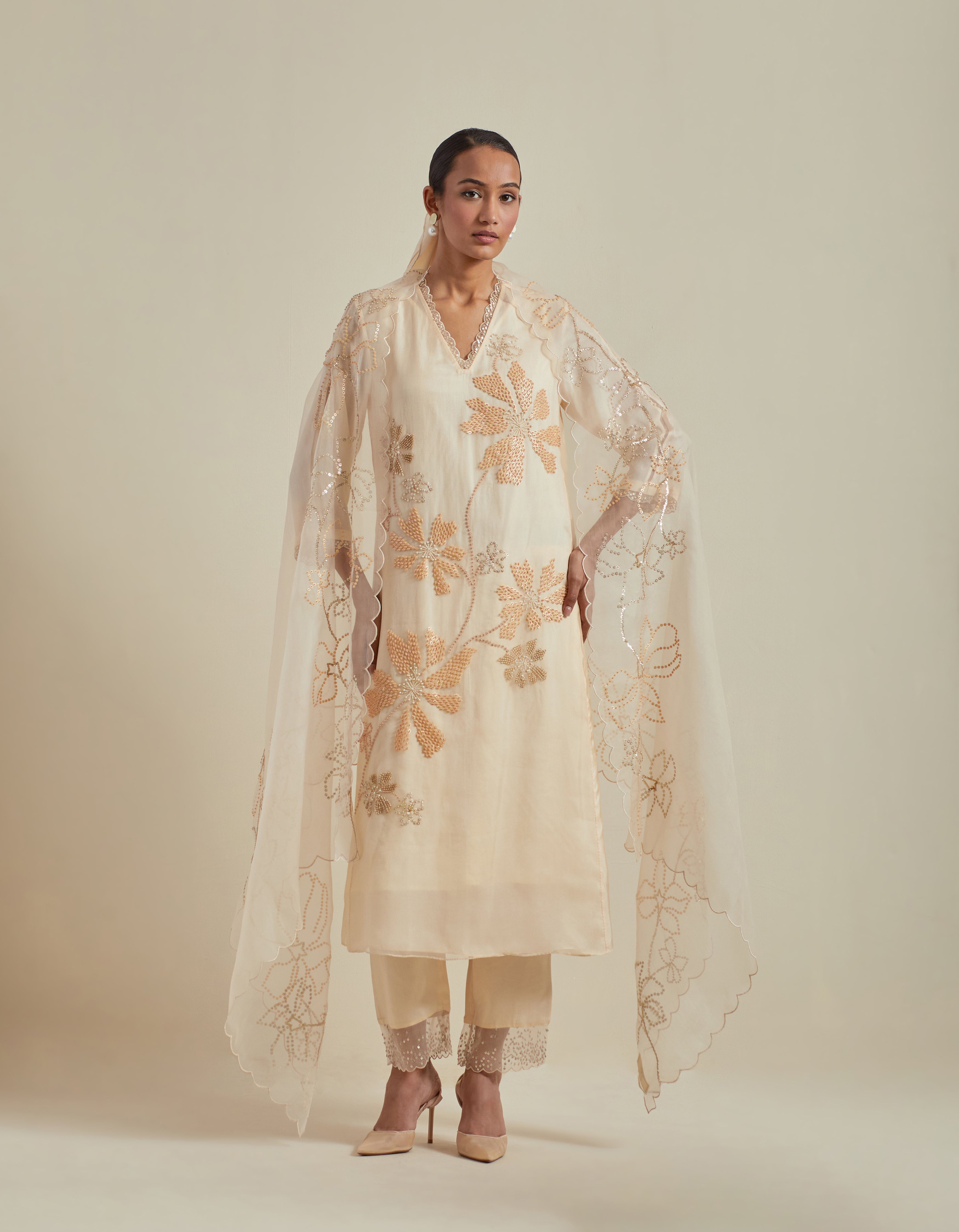 Off White Dupatta