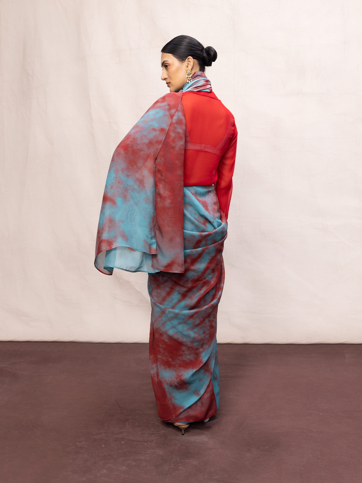 Multicolour Chiffon Digital Print Saree