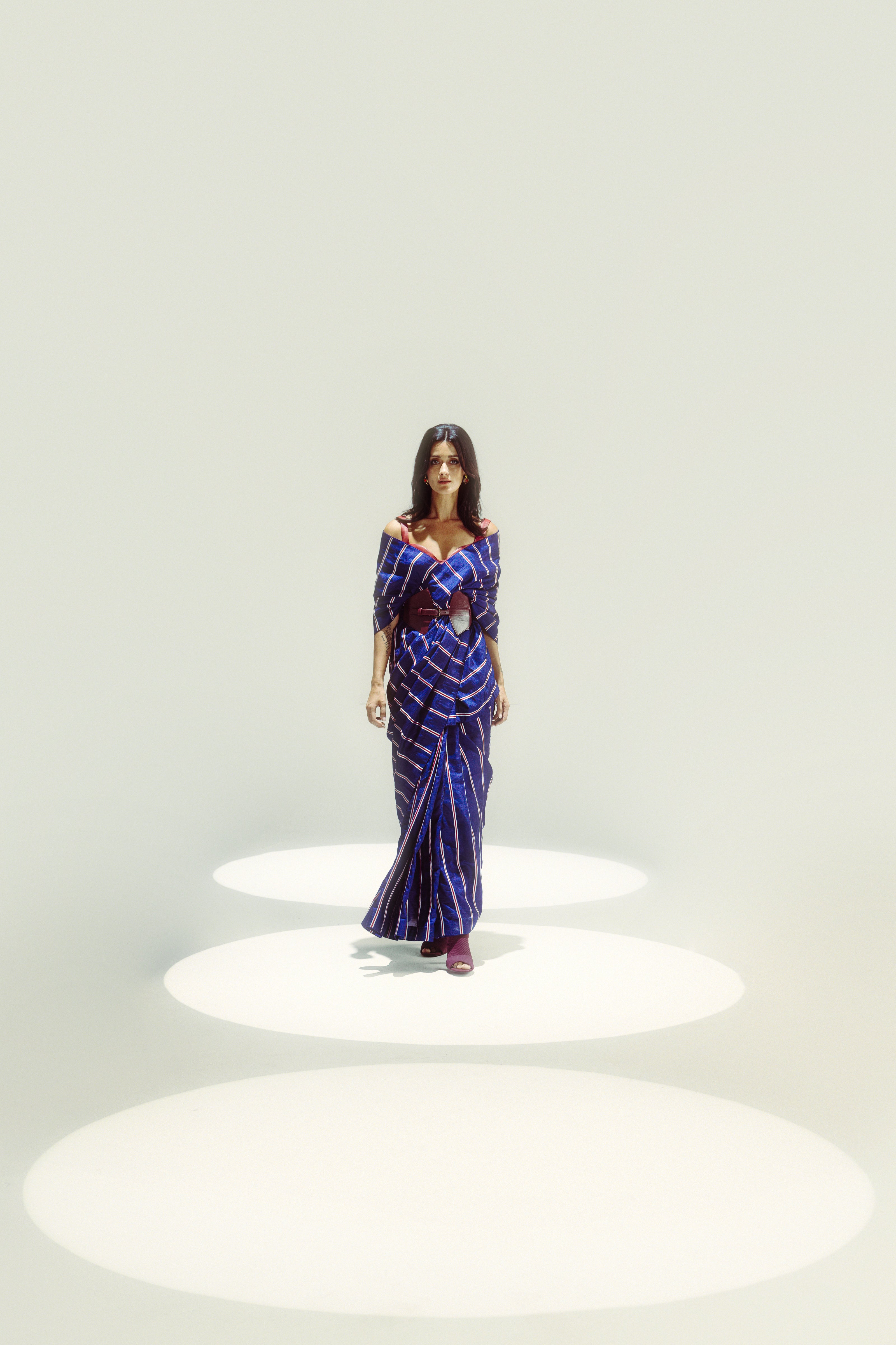 Navy Blue Pencil Stripe