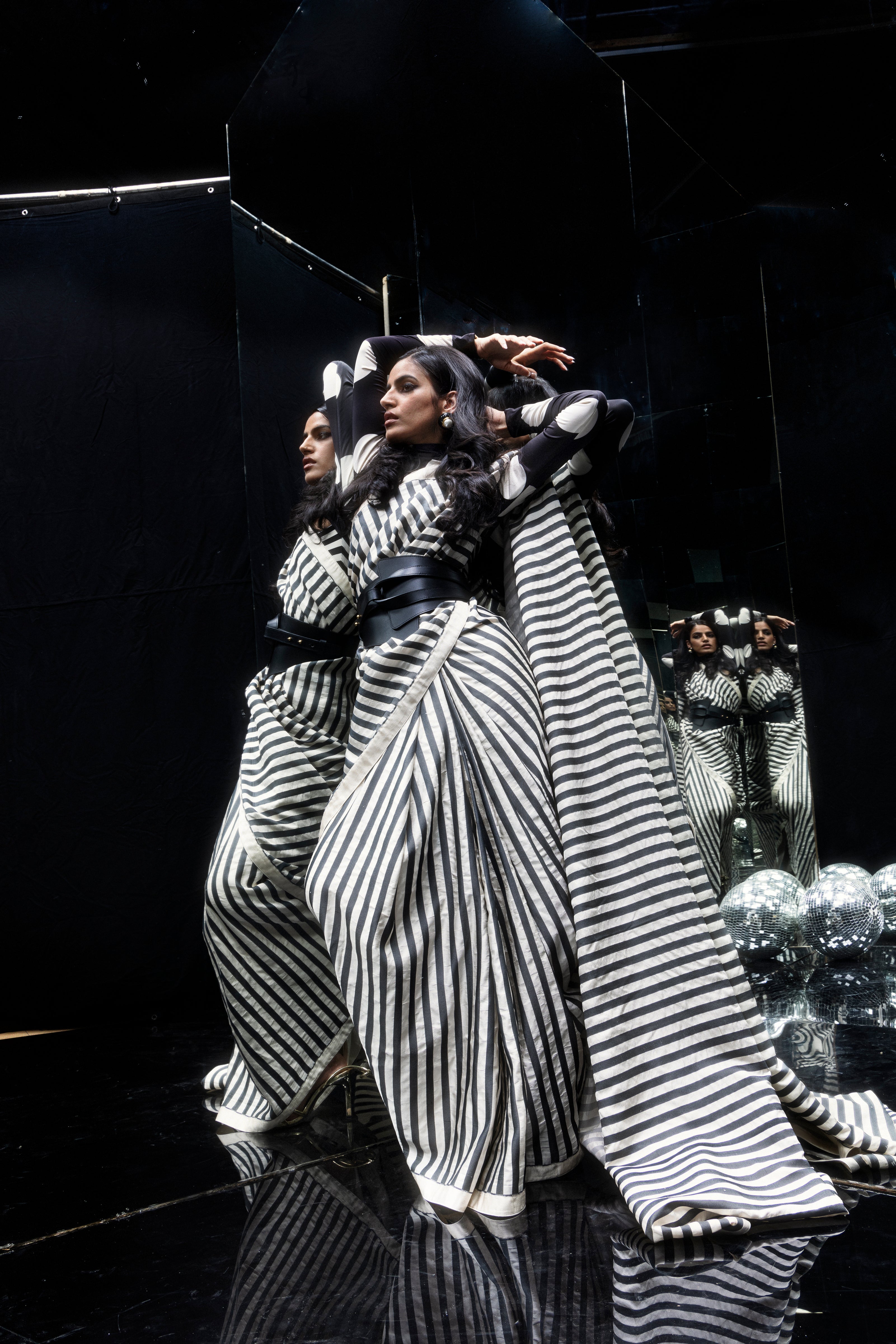 Open Border Black Nautical Stripe