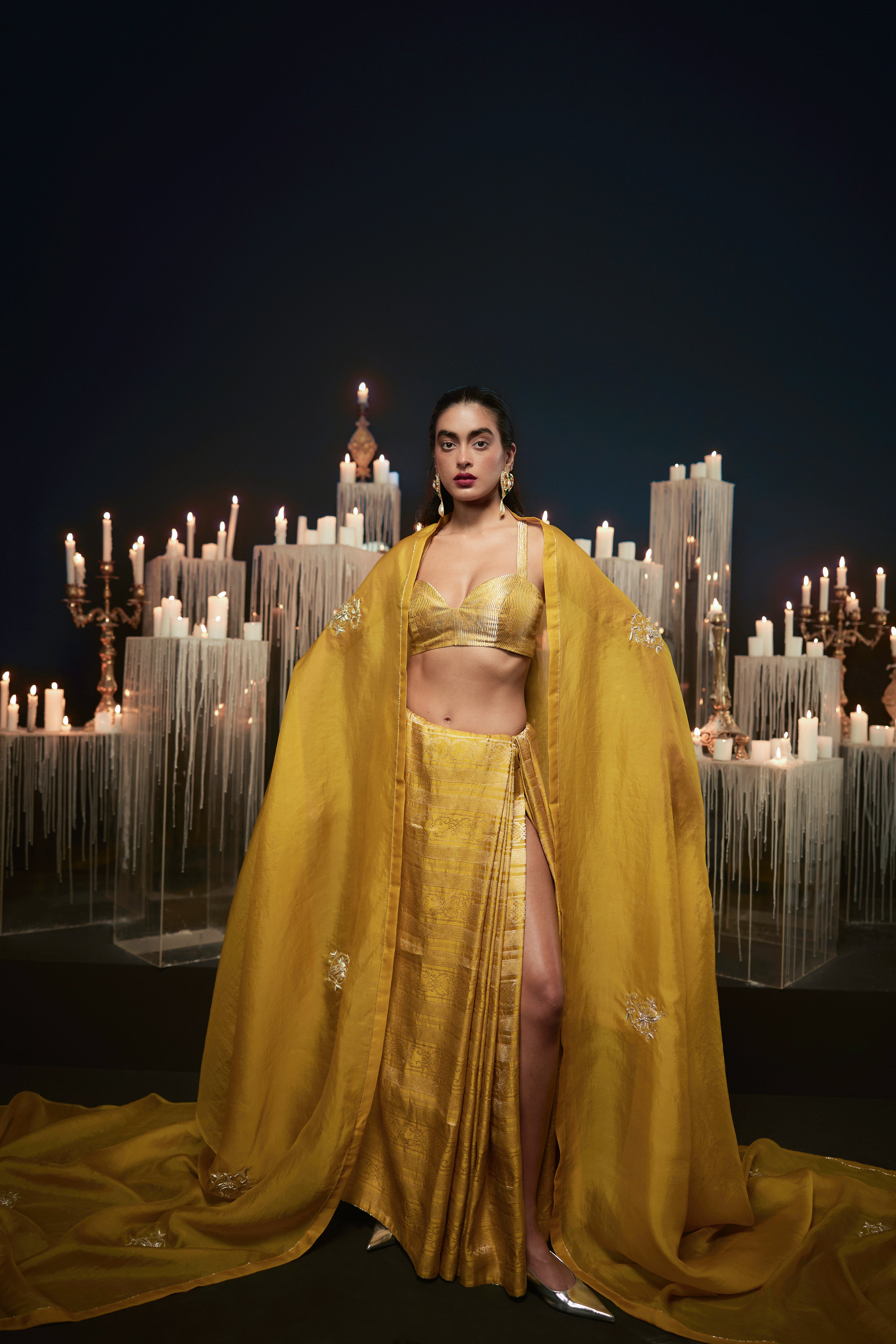 The 'i Do' Saree In Mustard