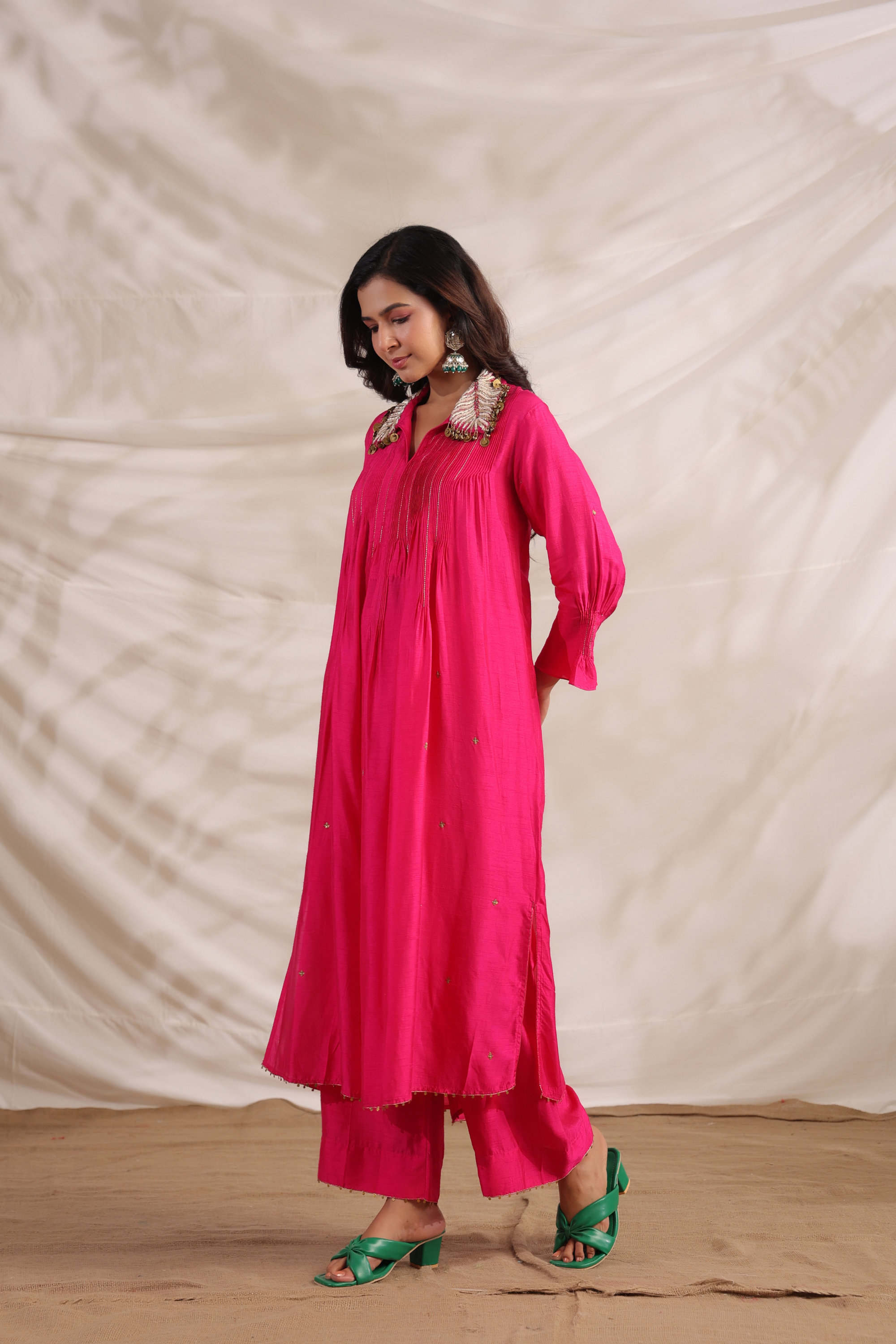 Pankh Pintuck Embroidered Kurta Set