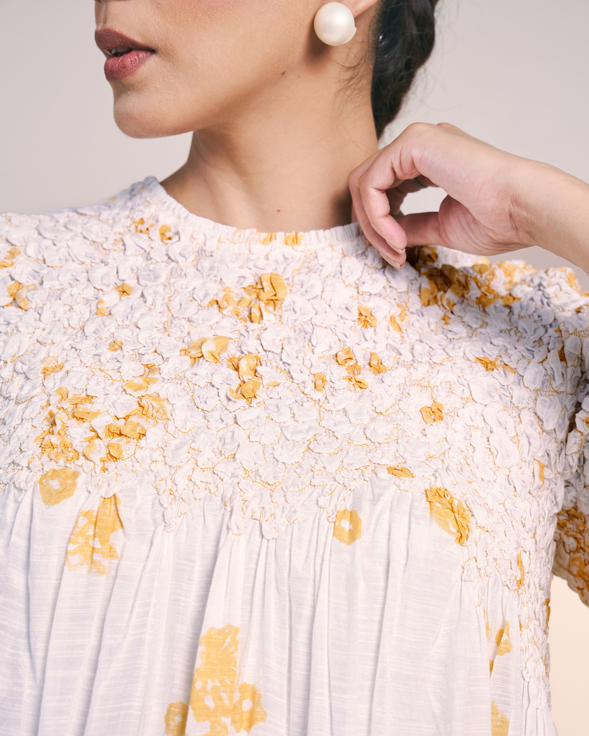 Off White Flora Dress