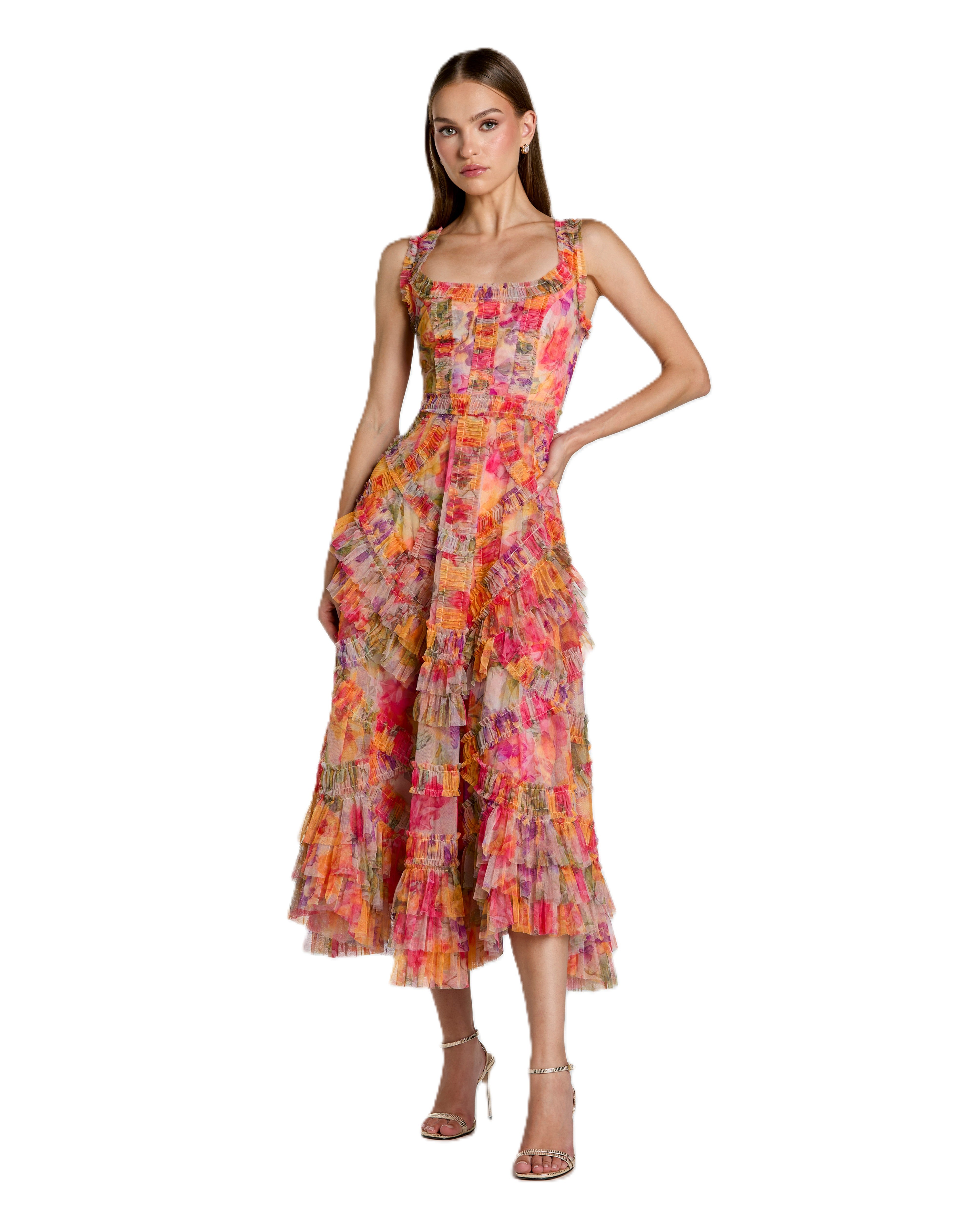 Floral- Printed Midi Dress