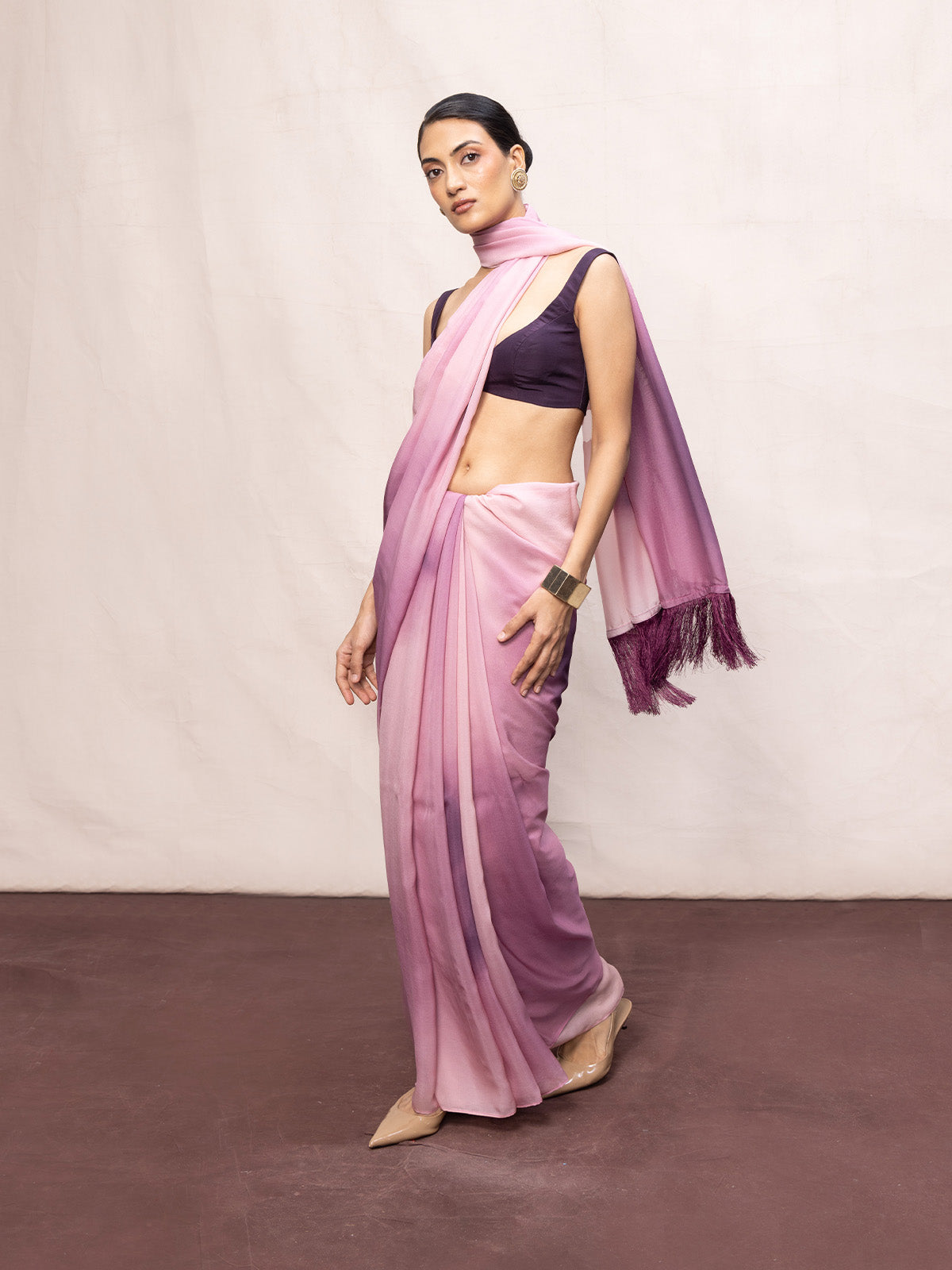 Multicolour Chiffon Digital Print Saree