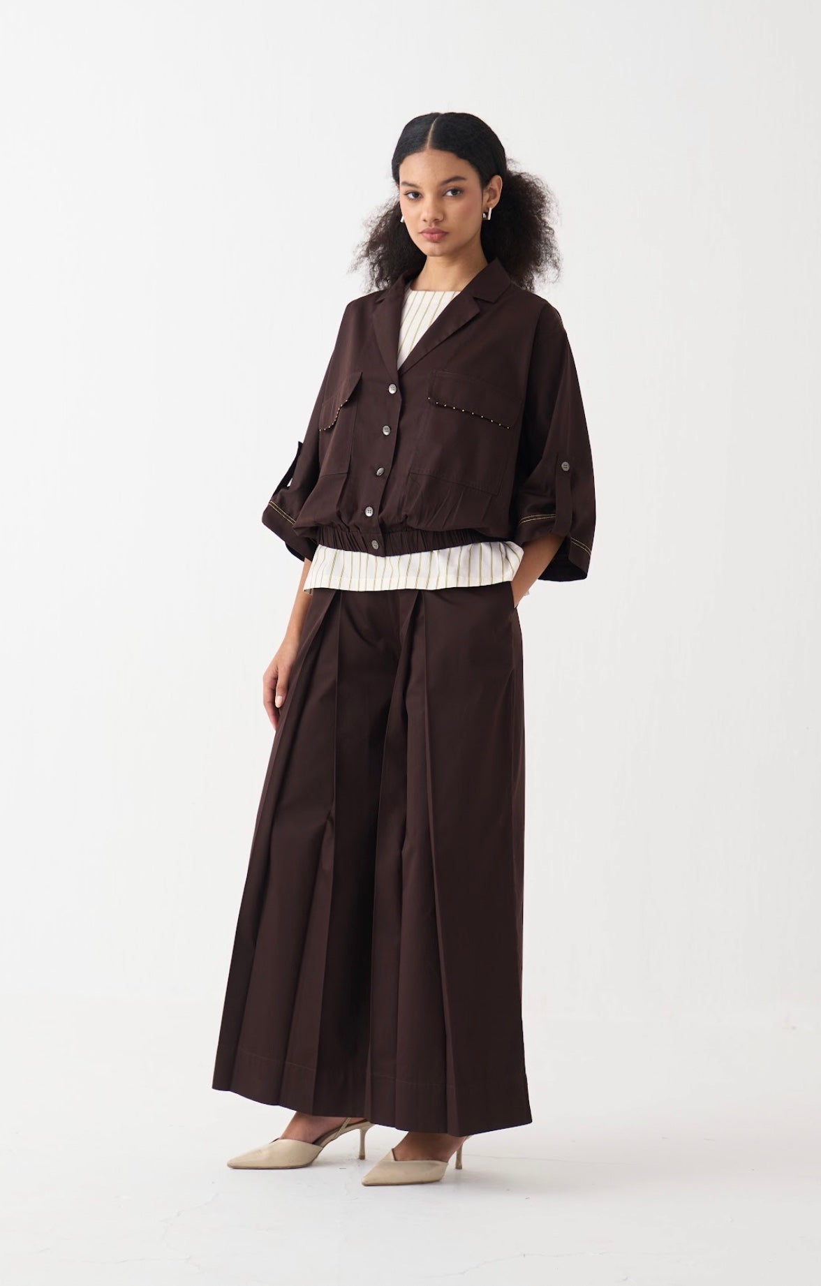 Short Elasticated Jacket Co-ord (set Of 3)