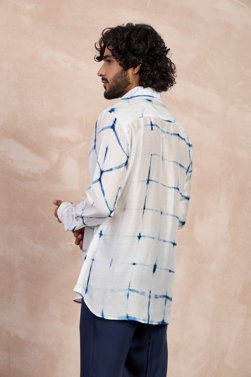 Bamboo Silk Yoke Pleated Shirt