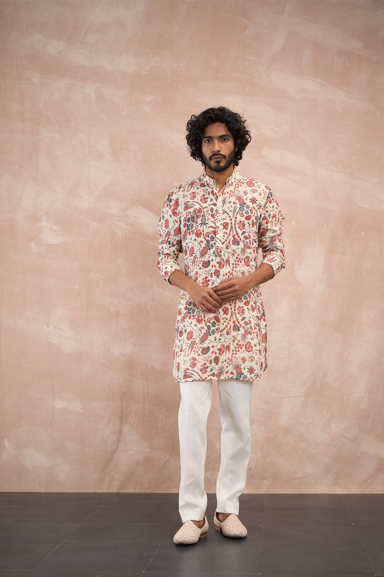Grey Pineapple Kurta Set