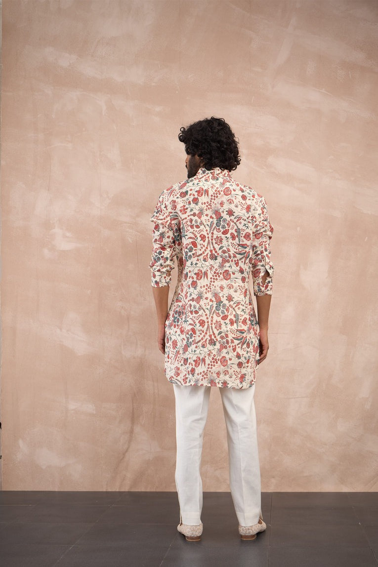 Grey Pineapple Kurta Set