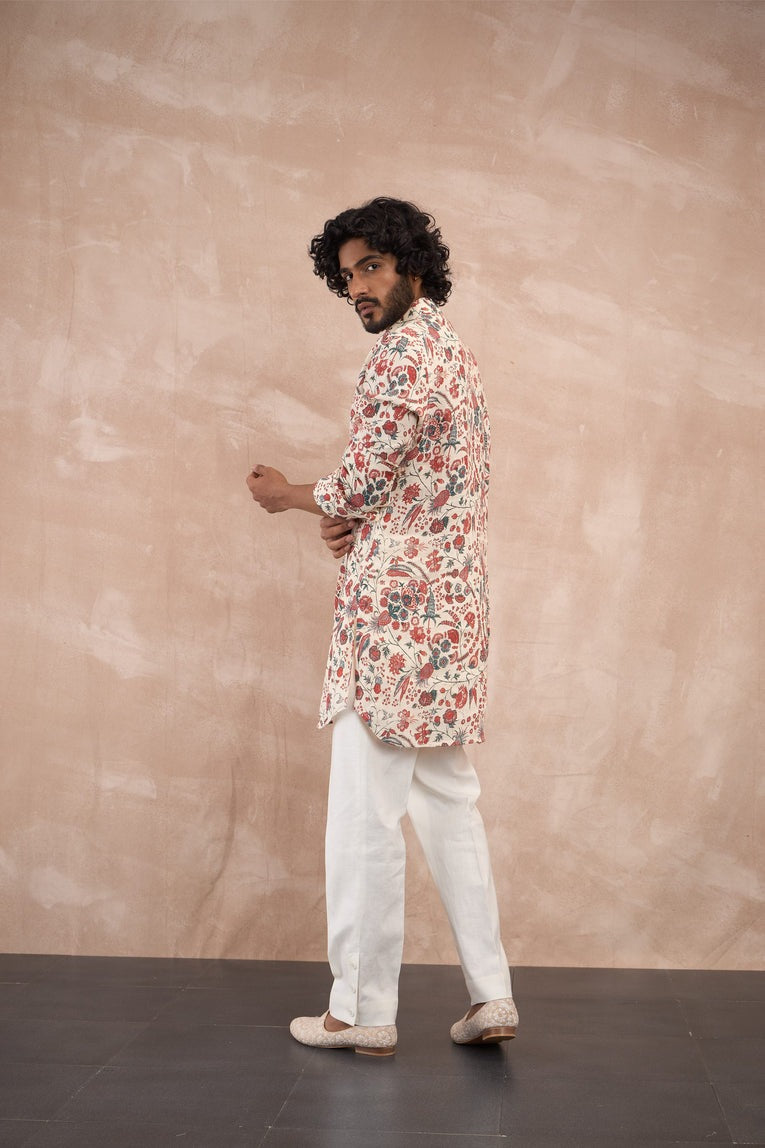 Grey Pineapple Kurta Set