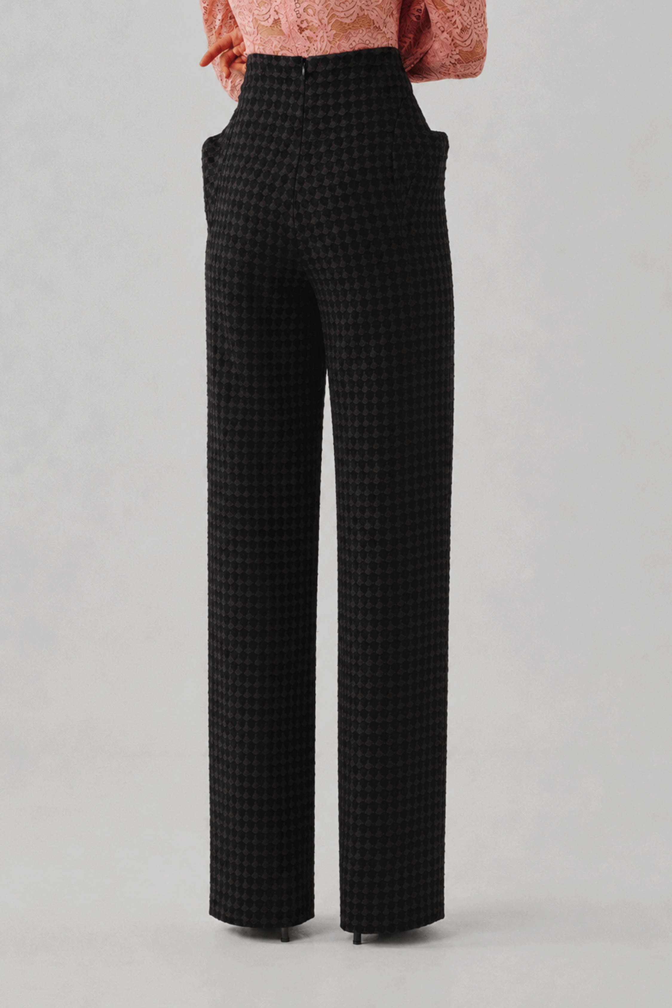 Mosaic Jacquard Structured Pants