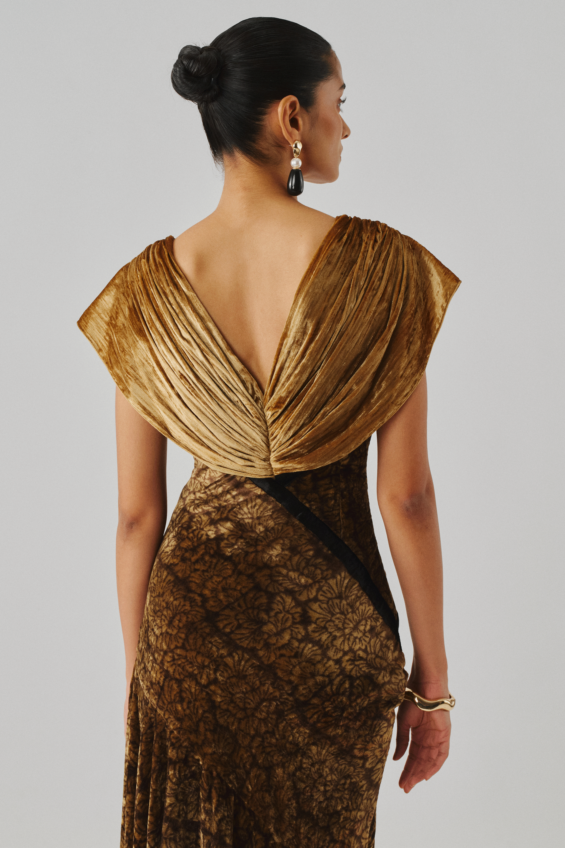 Zarina Velvet Ajrakh Gown