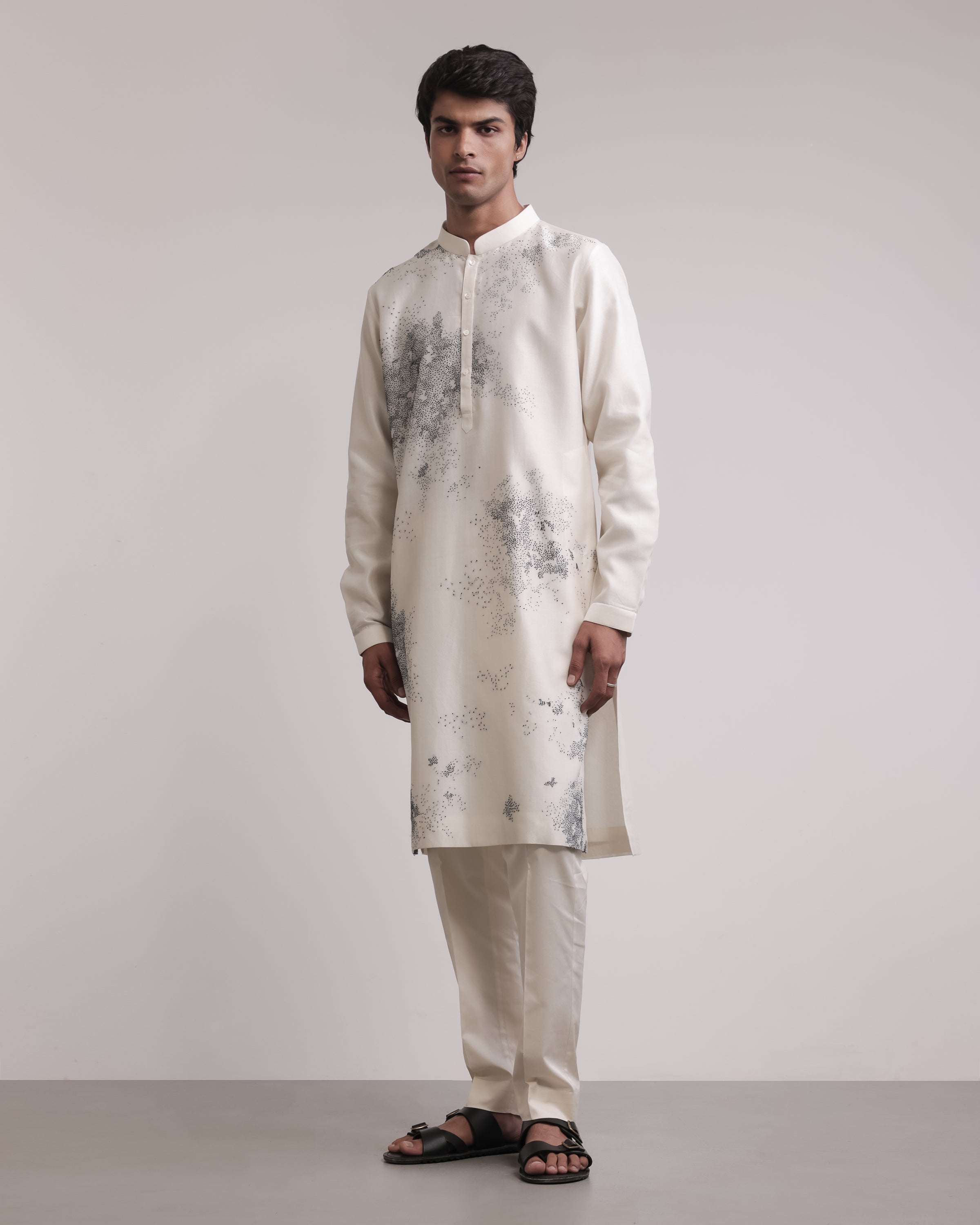 Residual Scattered Stitches Kurta Set