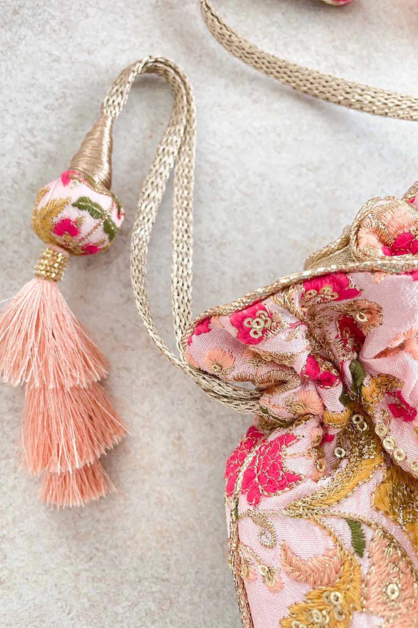 Alanna Baby Pink Potli
