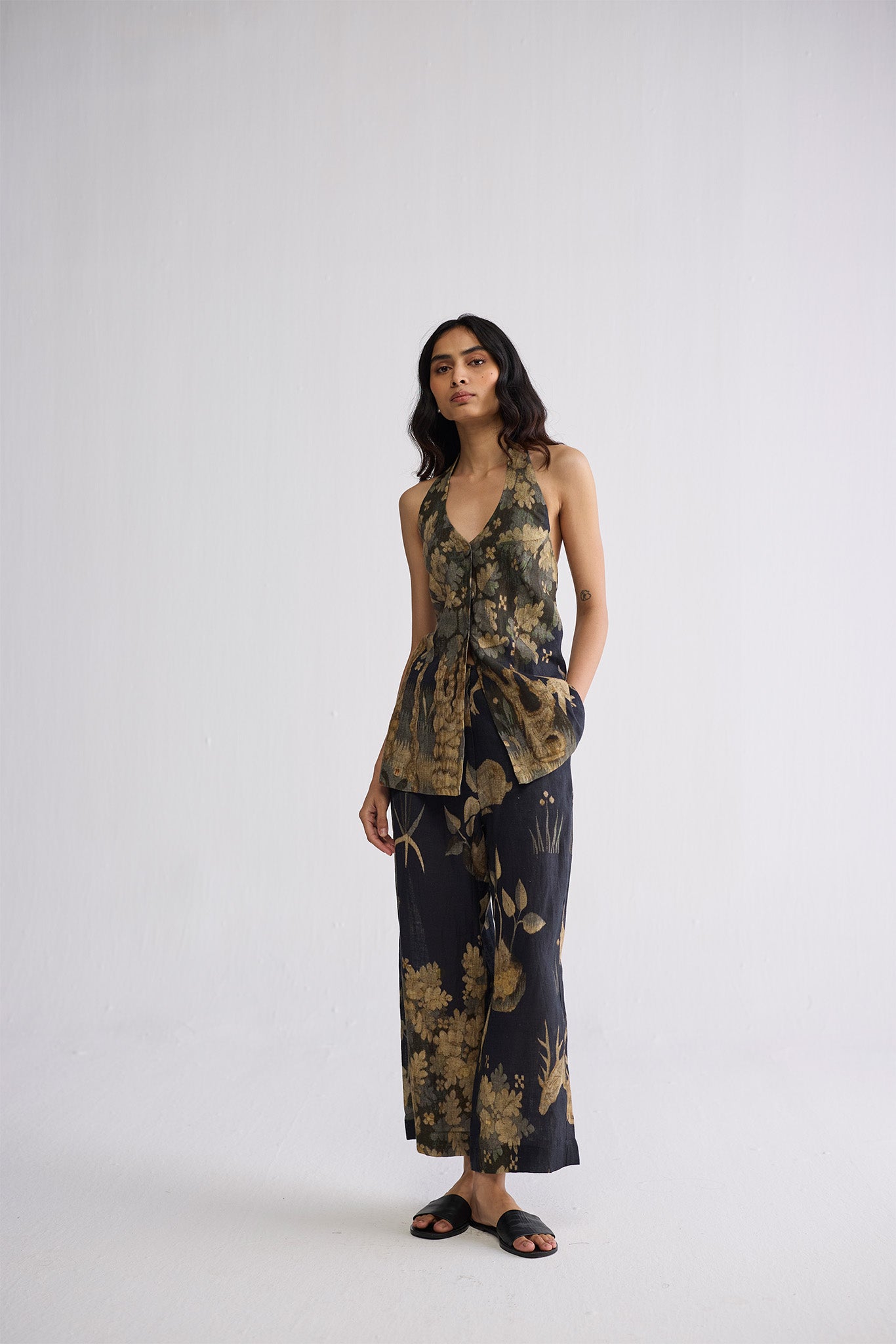 Banyan Halterneck Waistcoat & Pants Set