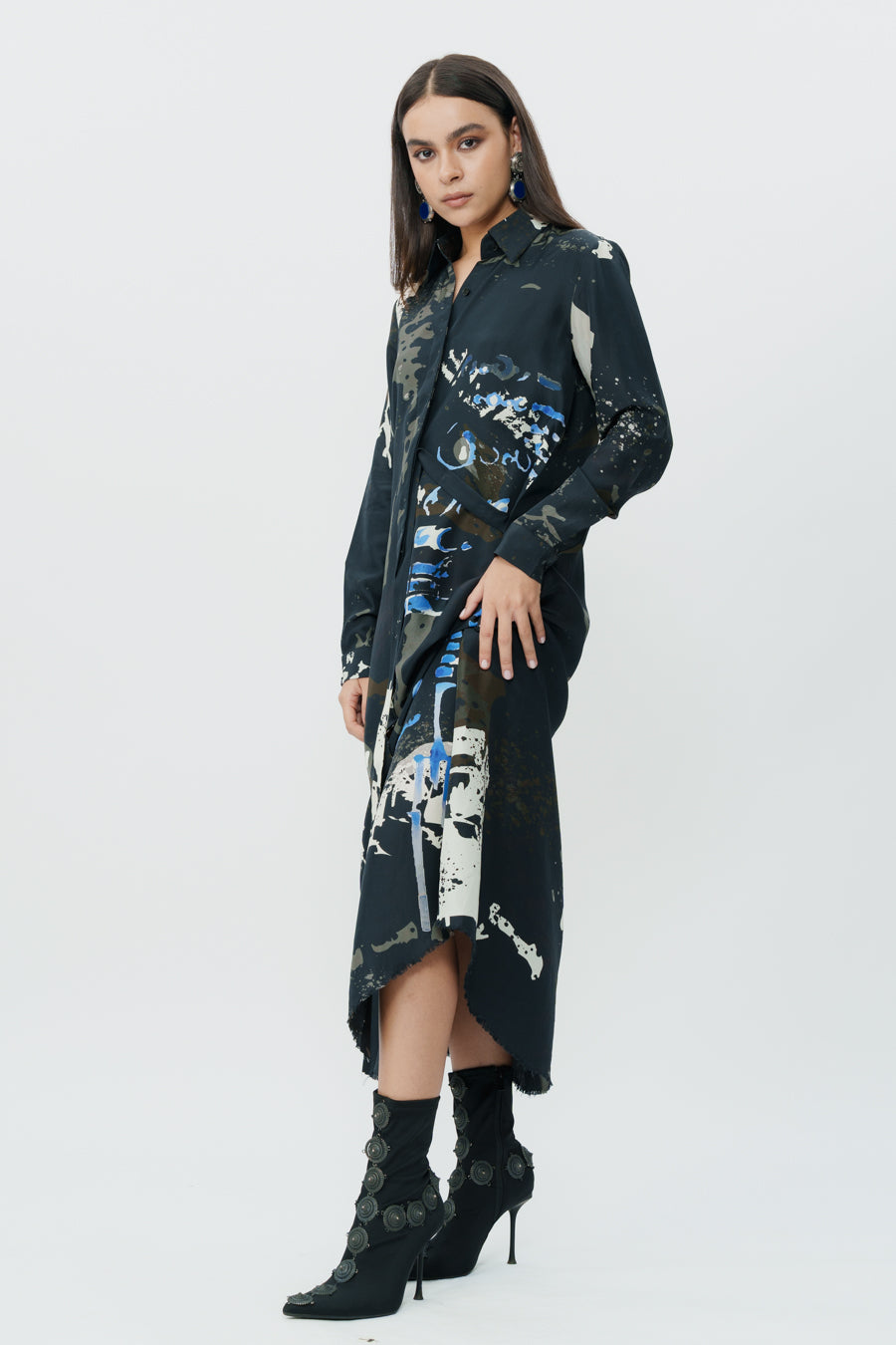 Printed Shirt Dress