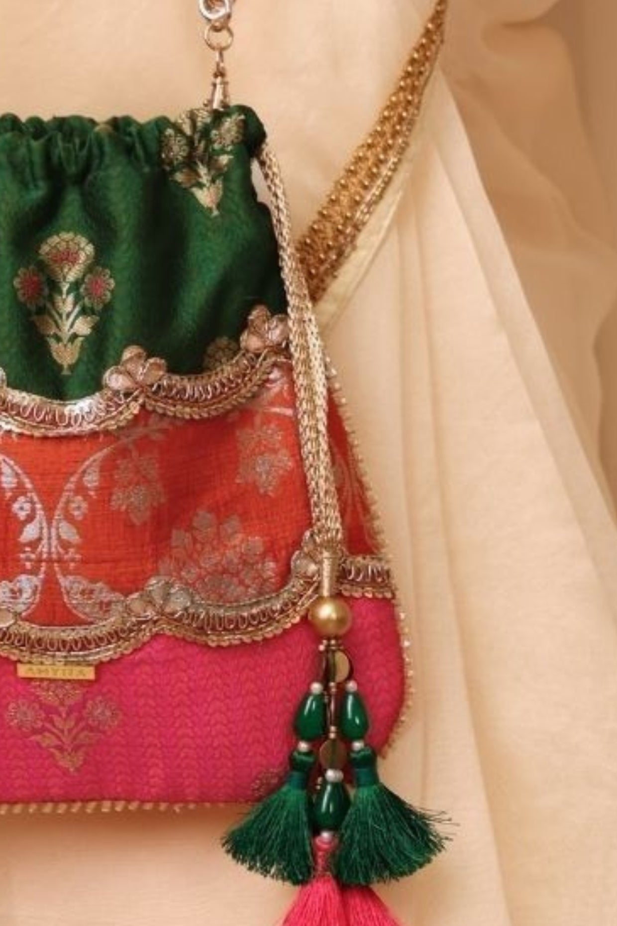 Pure Silk Potli - Multi Color