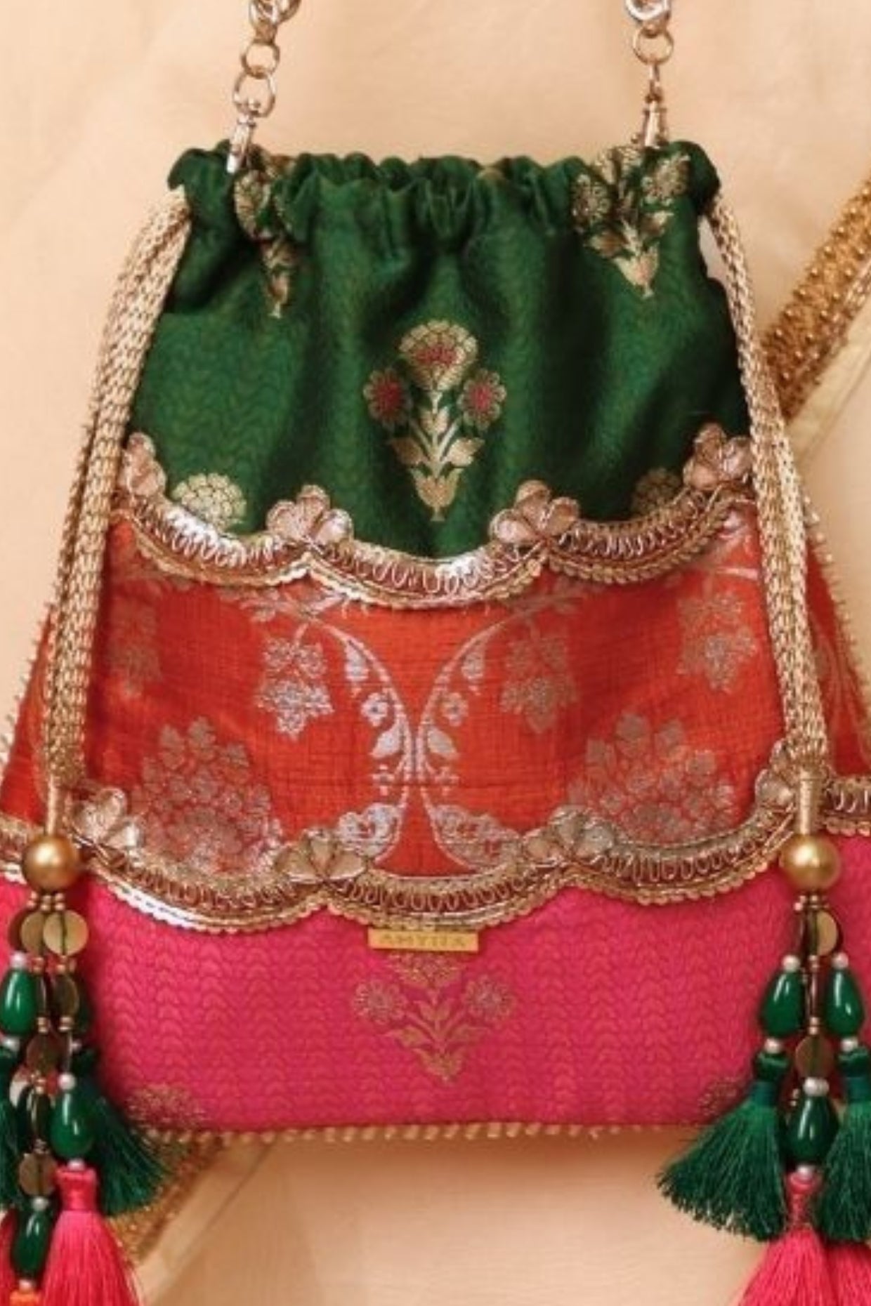 Pure Silk Potli - Multi Color