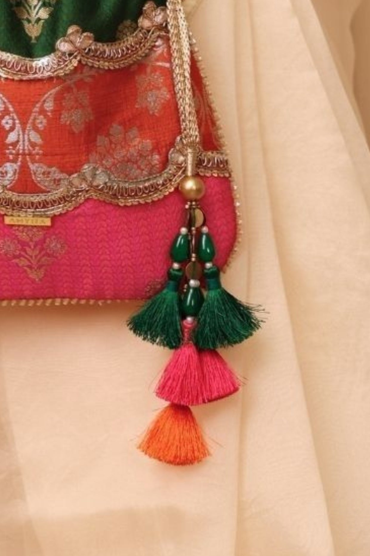 Pure Silk Potli - Multi Color