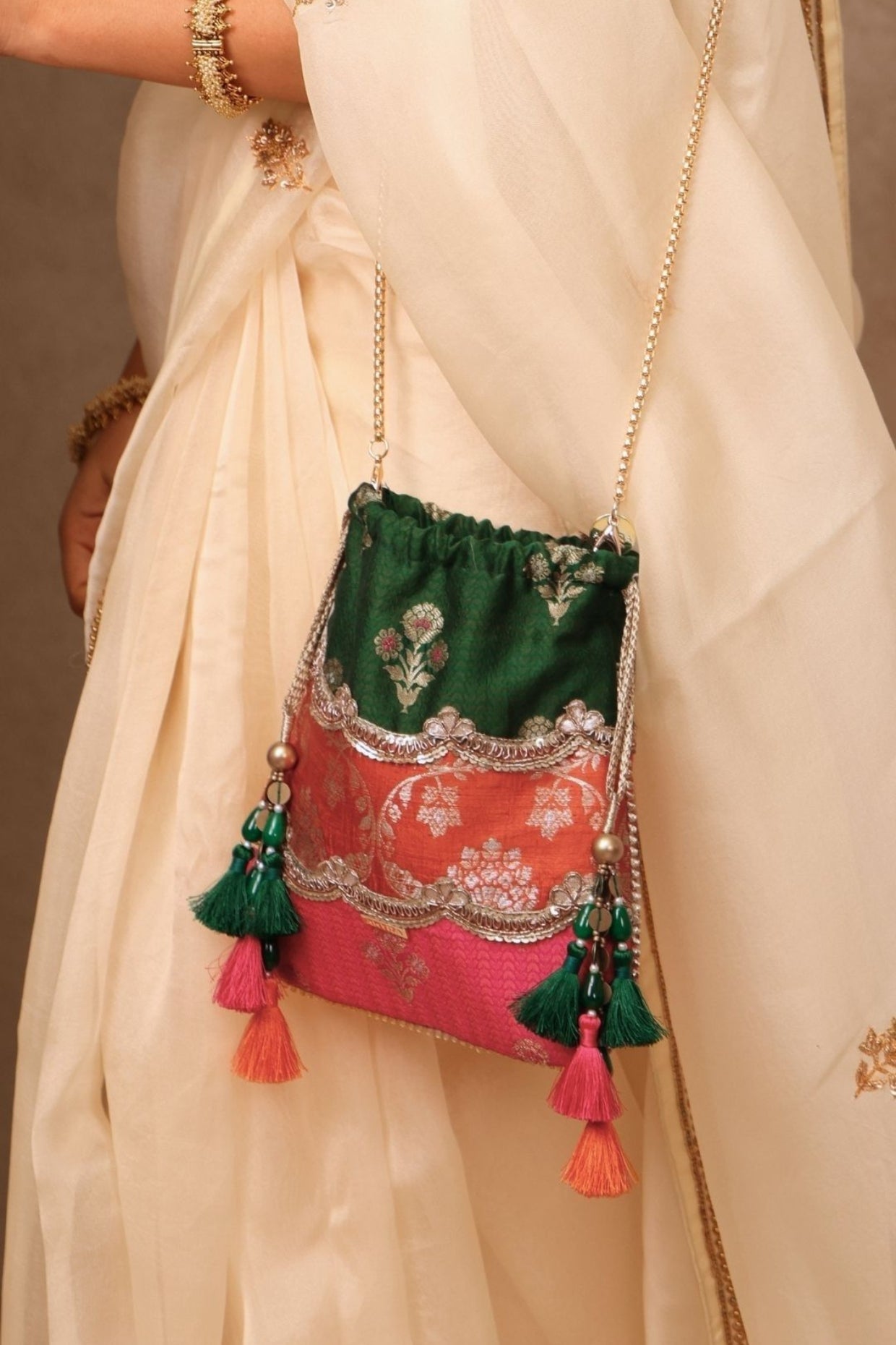 Pure Silk Potli - Multi Color