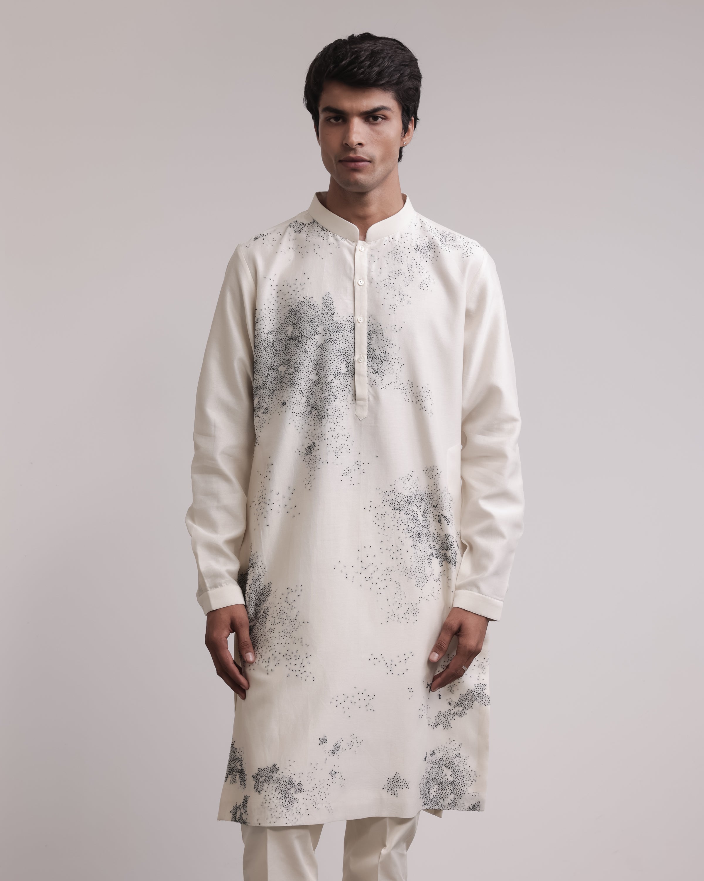 Residual Scattered Stitches Kurta Set