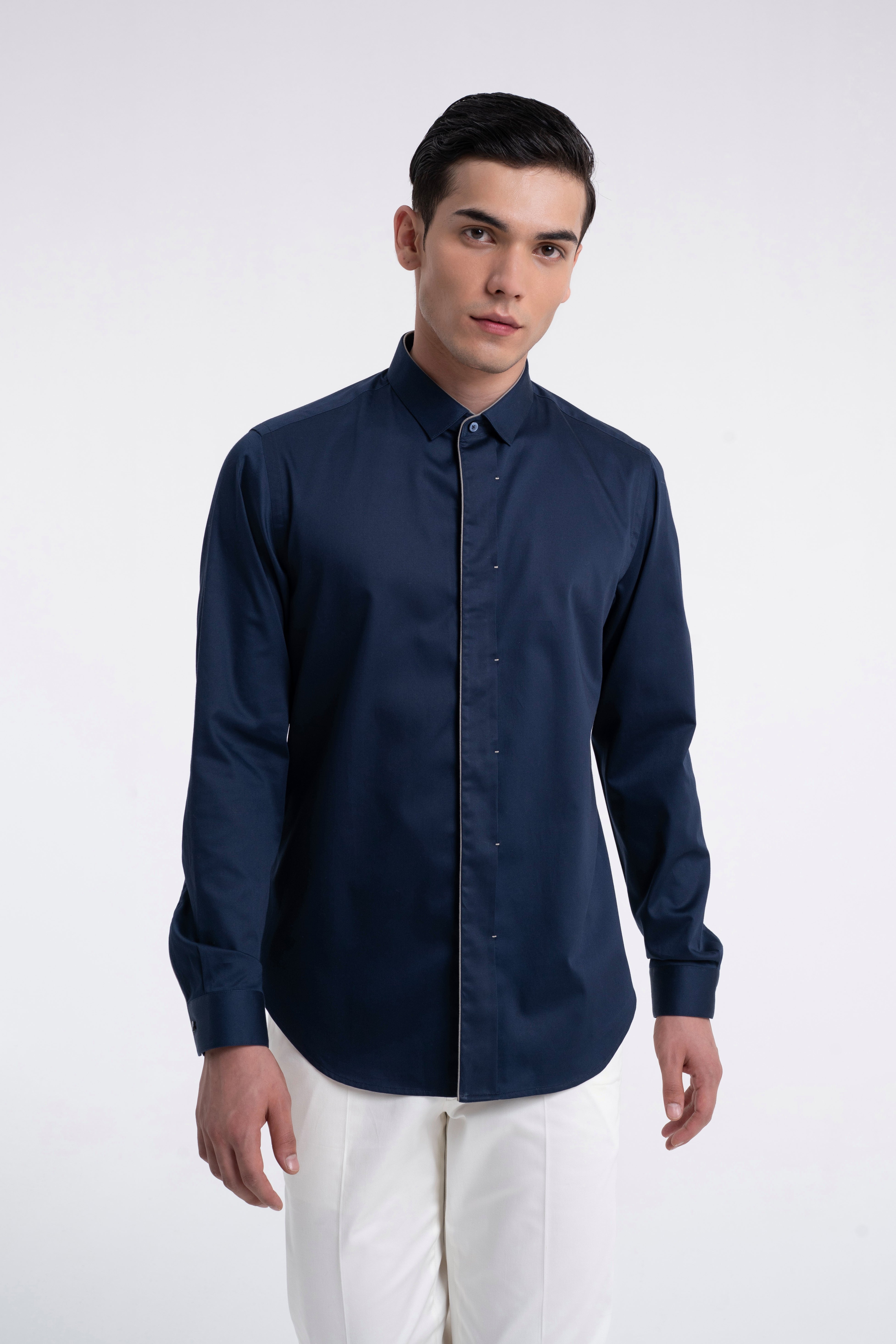 Classic Hidden Placket Shirt