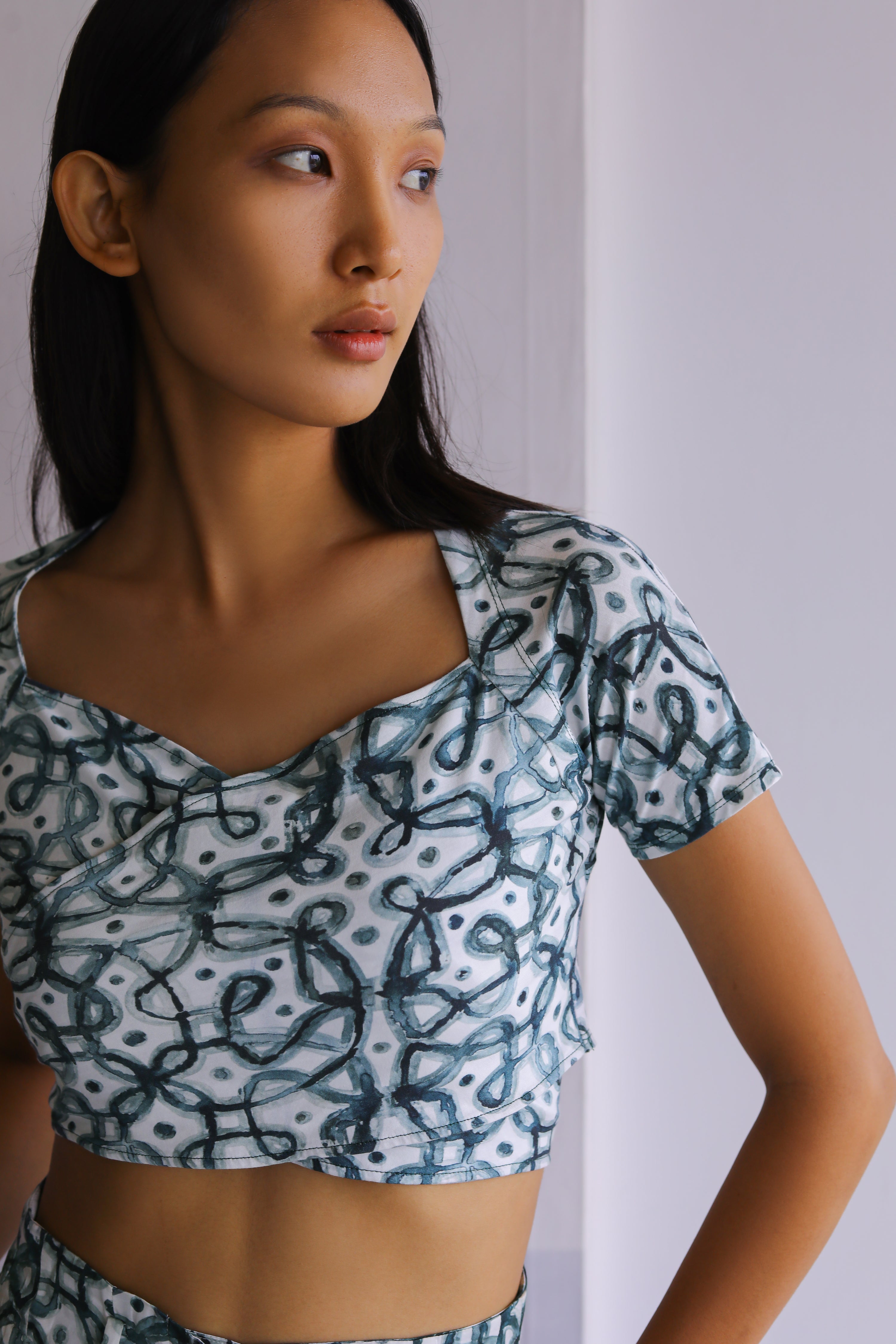 Watercolour Kolam Bustier