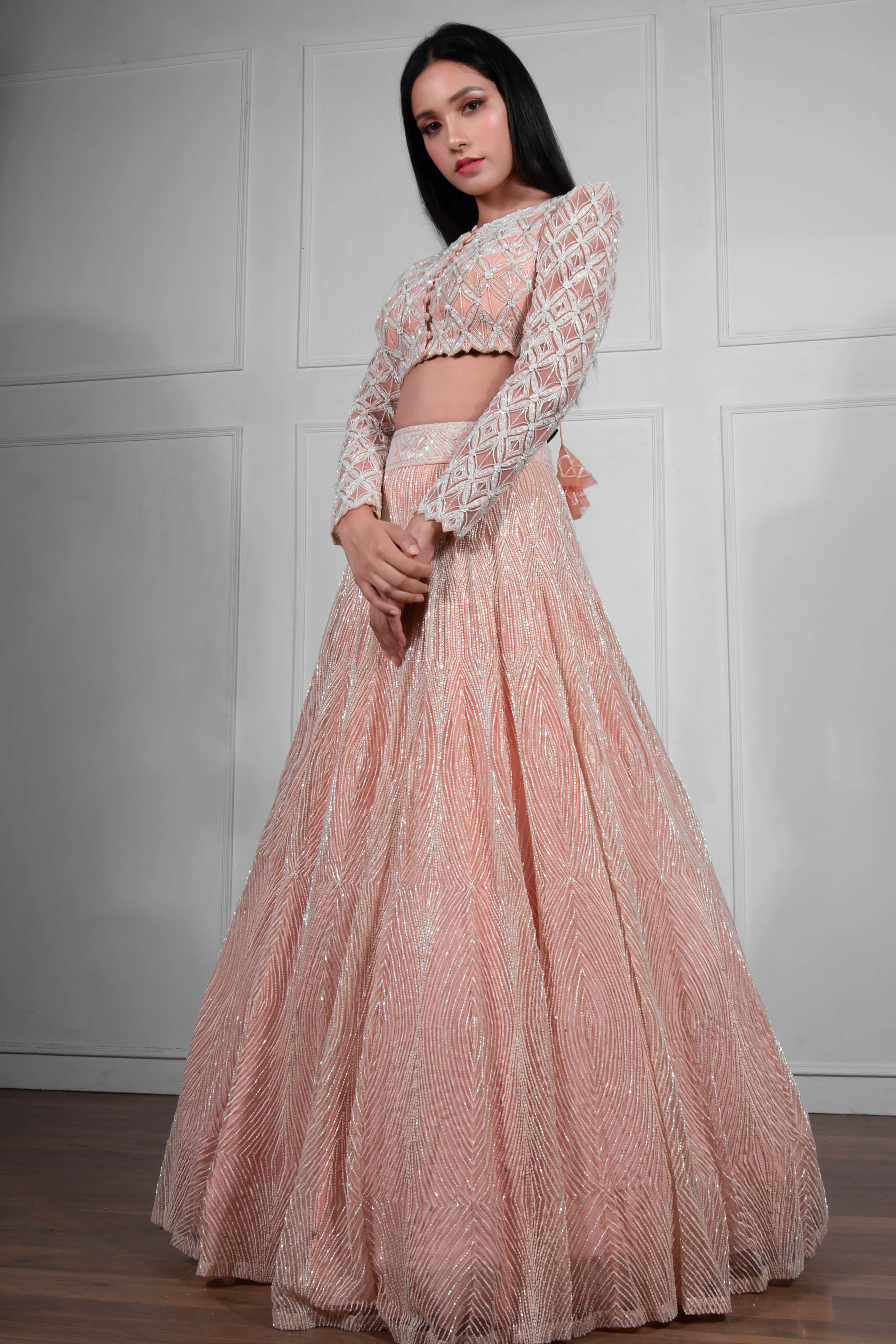 Peach Liliya Lehenga Set