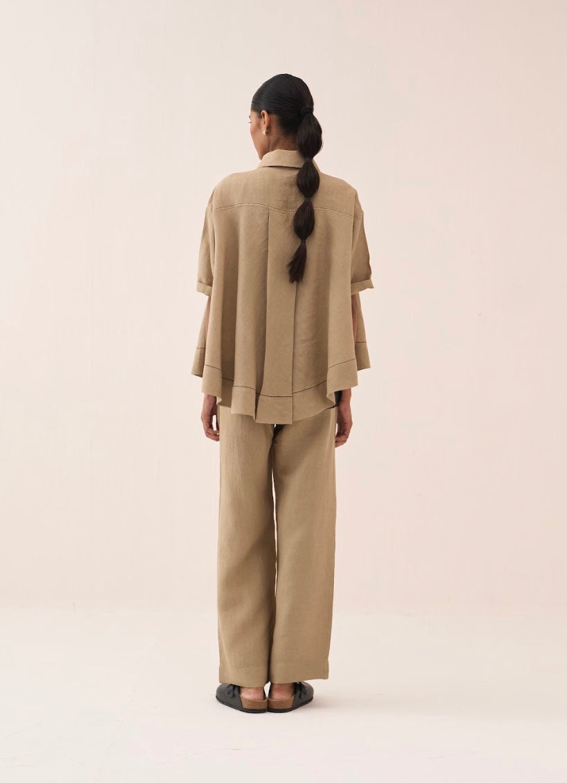 Wide Hem Shirt Co-ord (set Of 3)